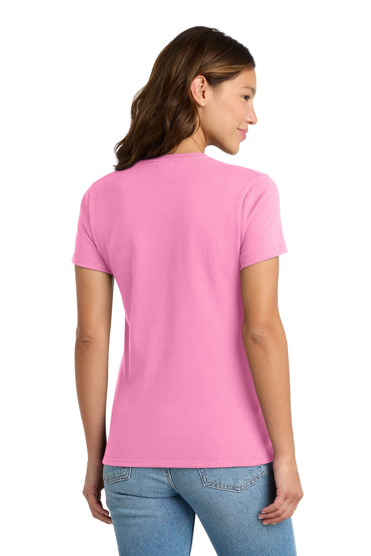 Port & Co Women's Essential Tee. LPC61 - Candy Pink - back