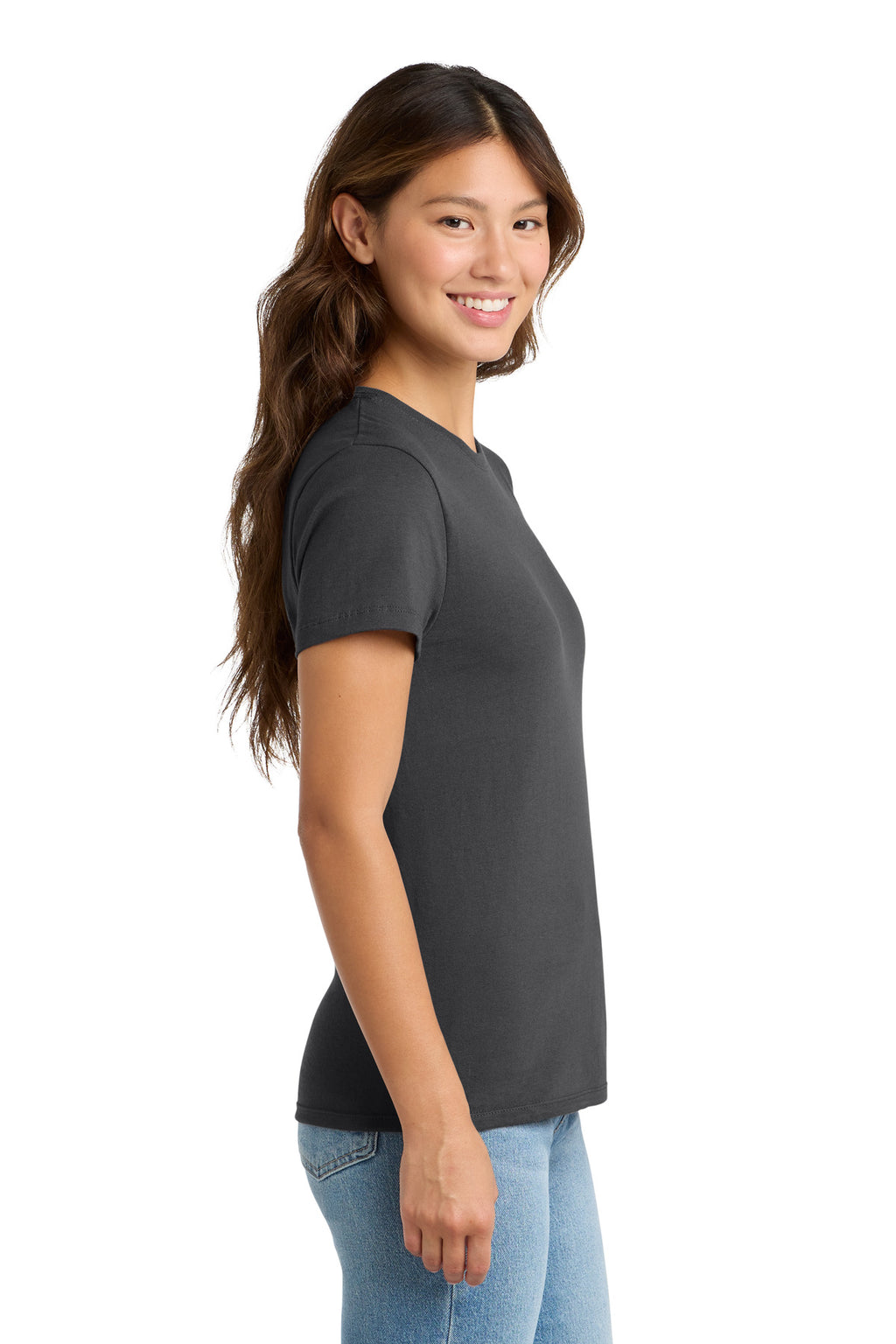 Port & Co Women's Essential Tee. LPC61 - Charcoal - side