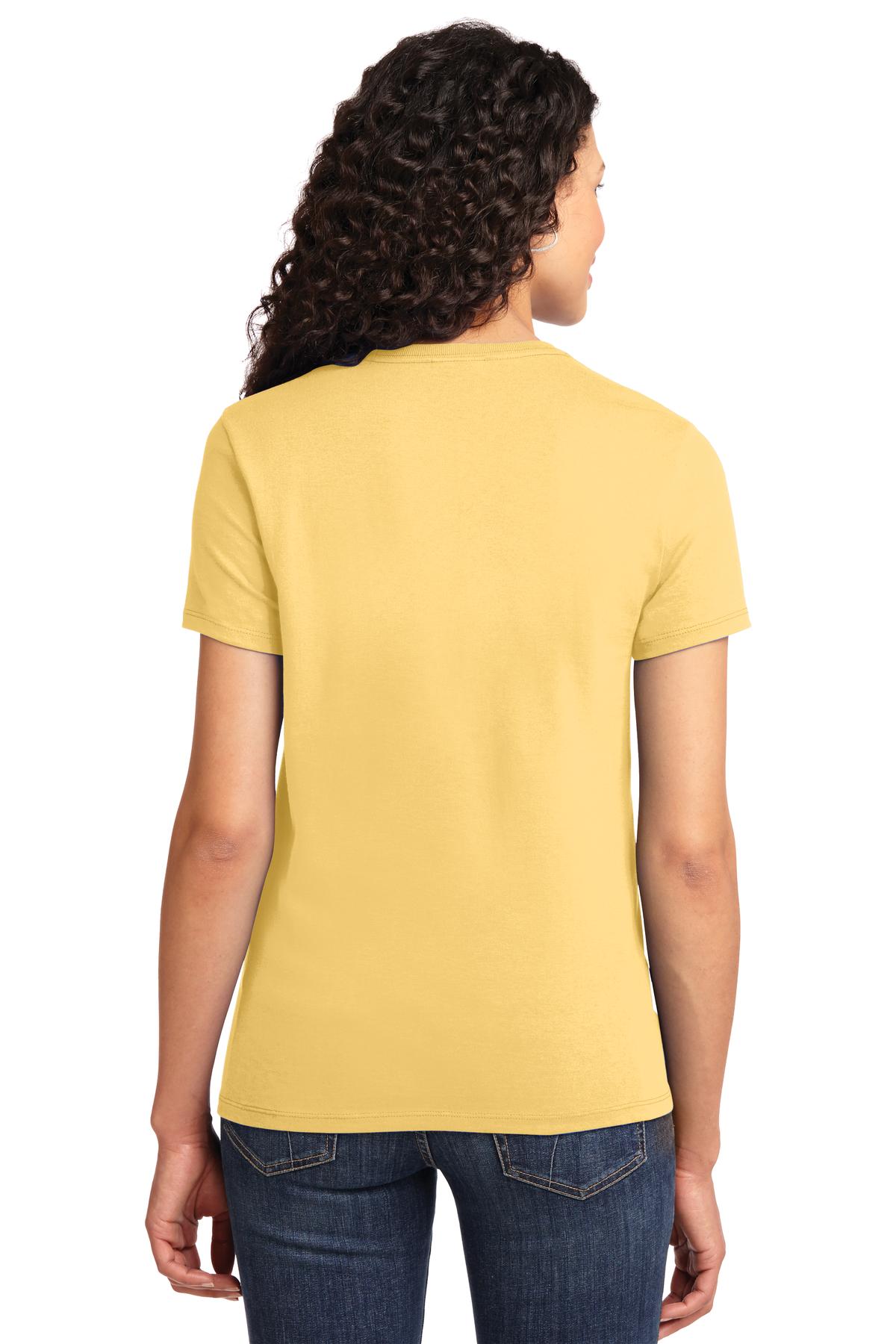 Port & Co Women's Essential Tee. LPC61 - Daffodil Yellow - back