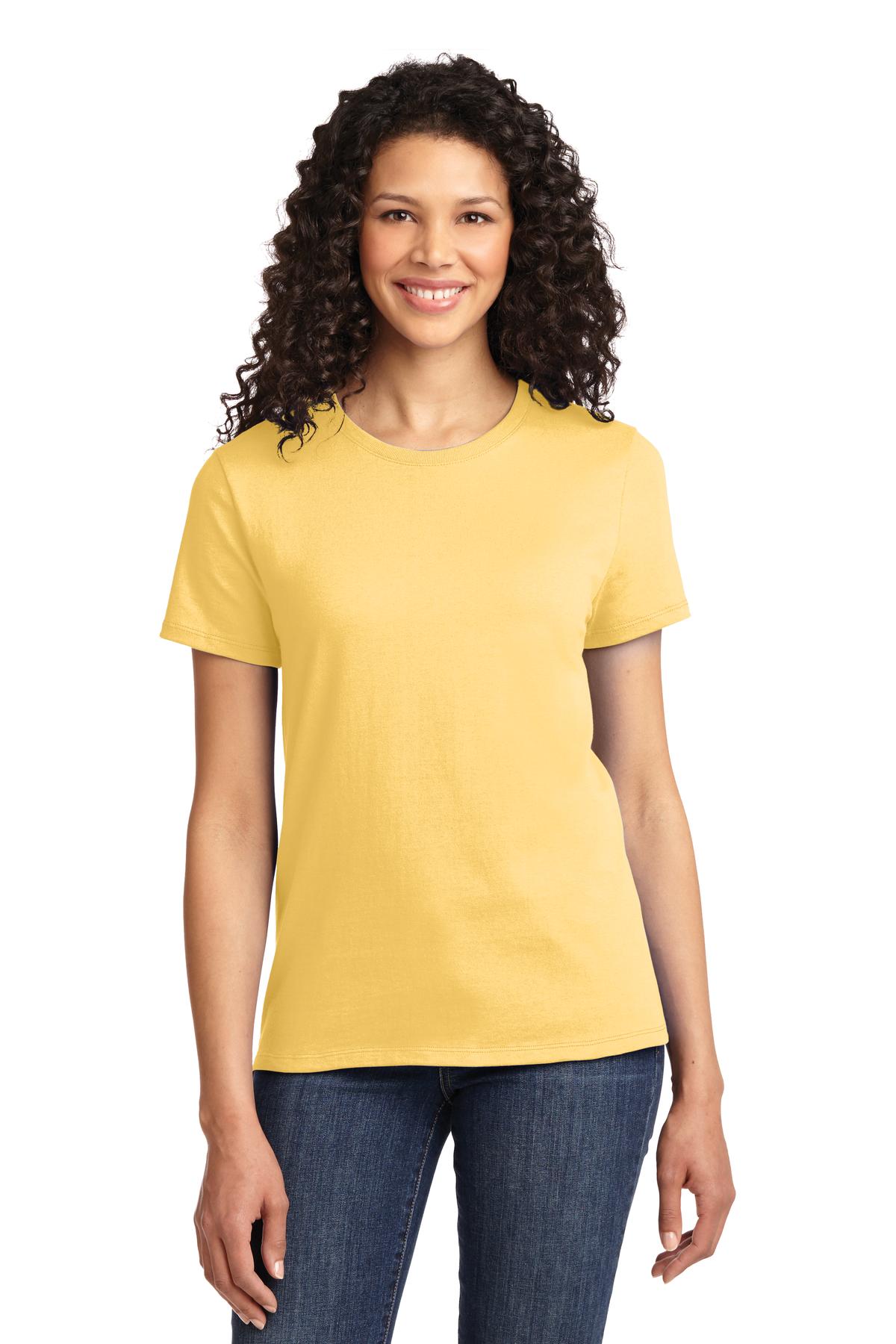Port & Co Women's Essential Tee. LPC61 - Daffodil Yellow - front