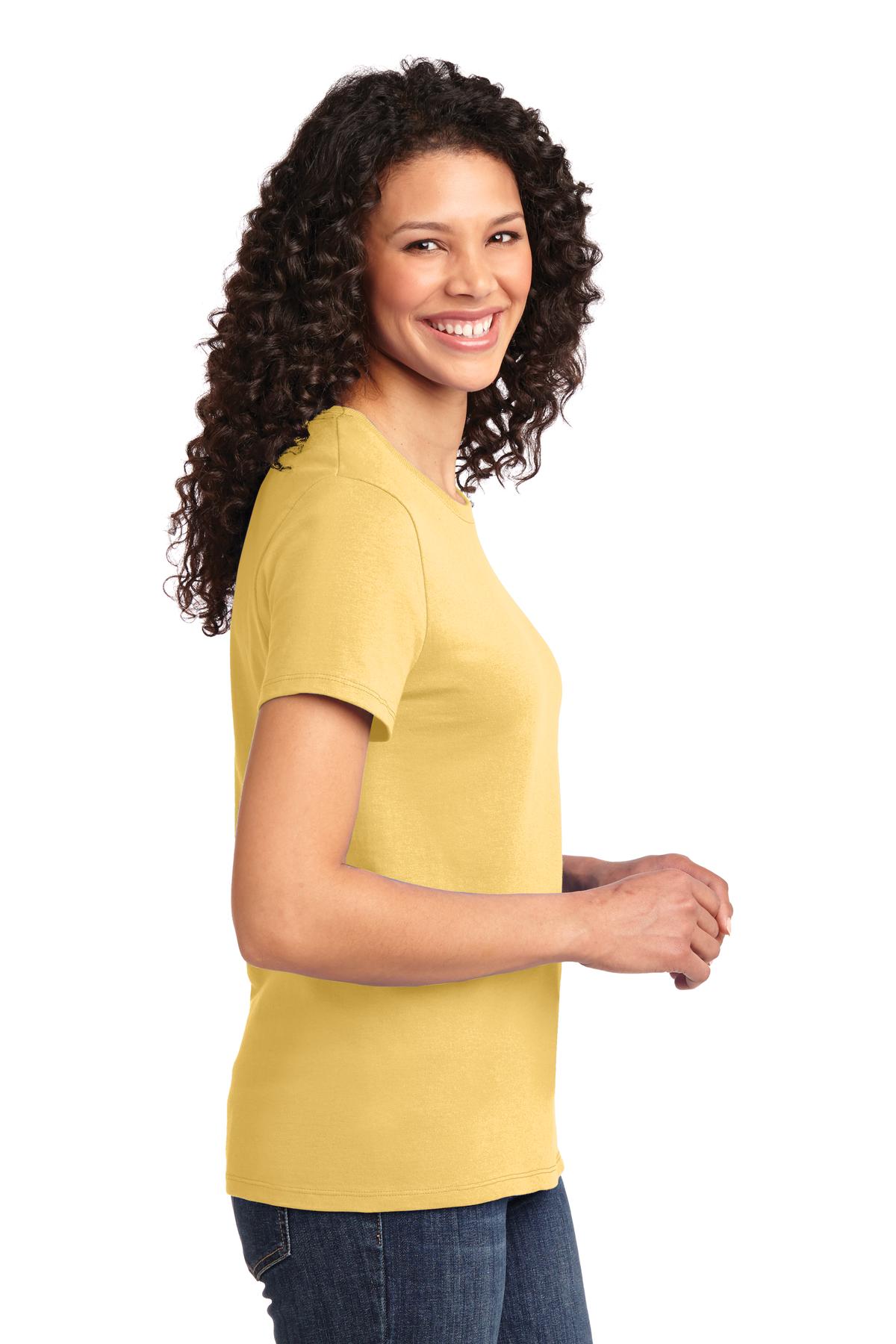 Port & Co Women's Essential Tee. LPC61 - Daffodil Yellow - side