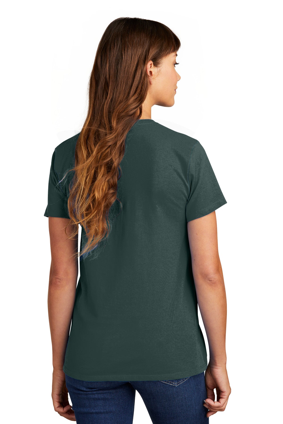 Port & Co Women's Essential Tee. LPC61 - Dark Green - back