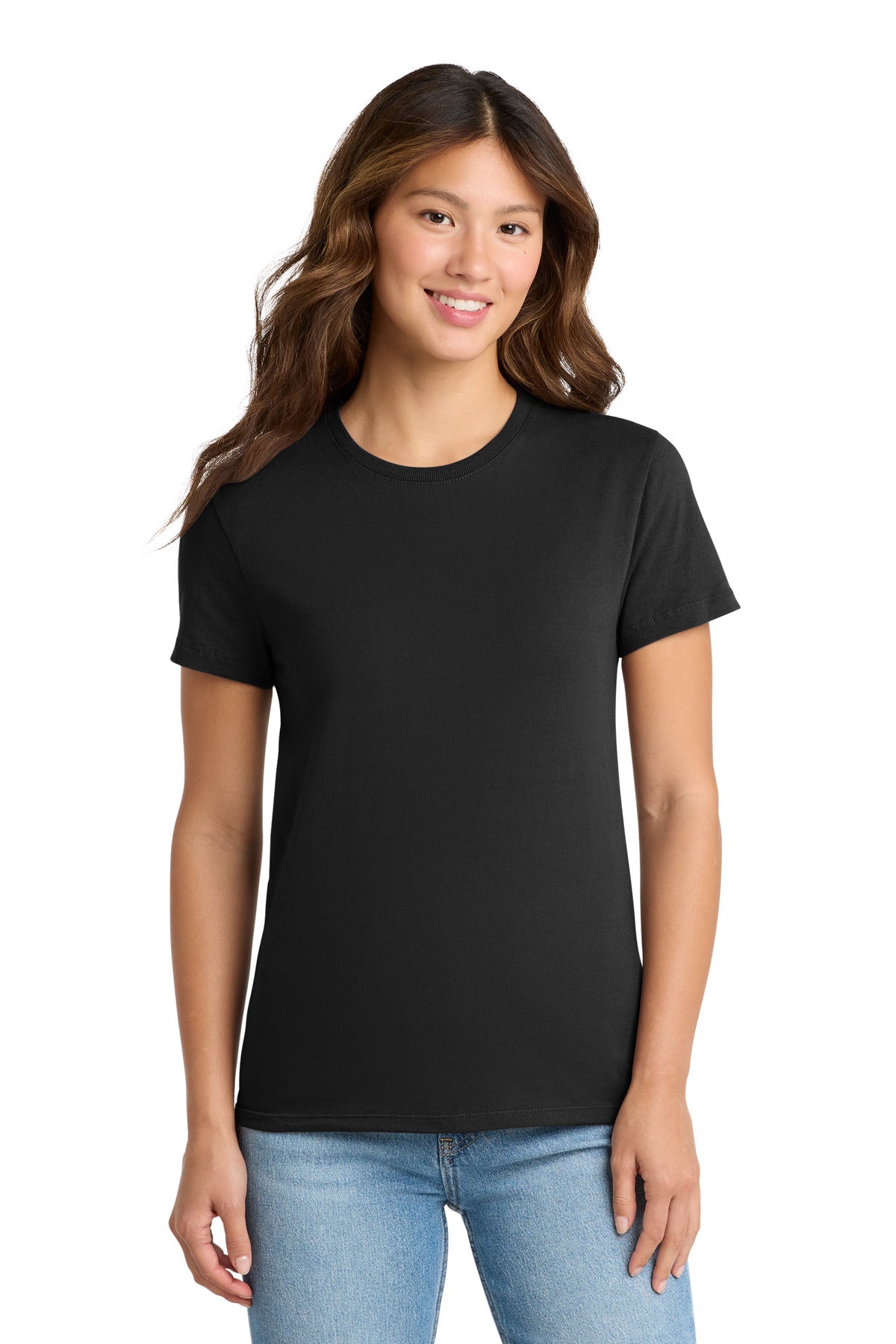 Port & Co Women's Essential Tee. LPC61 - Jet Black - front