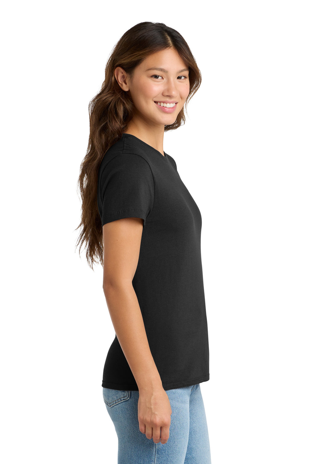 Port & Co Women's Essential Tee. LPC61 - Jet Black - side
