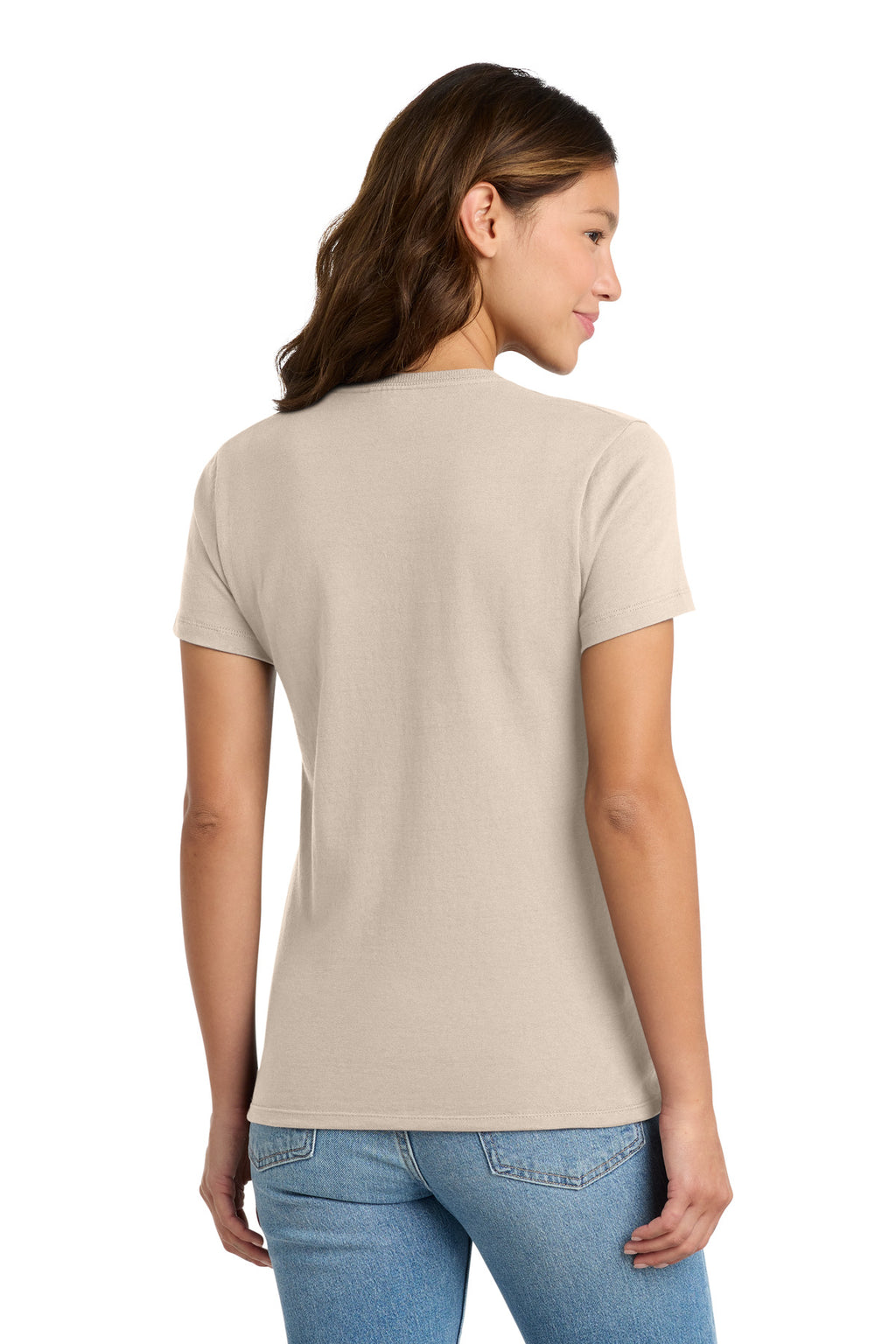 Port & Co Women's Essential Tee. LPC61 - Natural - back