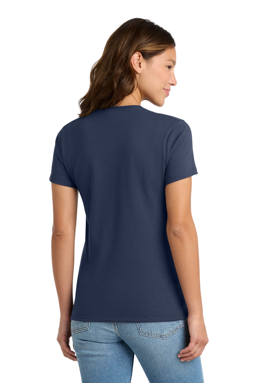 Port & Co Women's Essential Tee. LPC61 - Navy - back