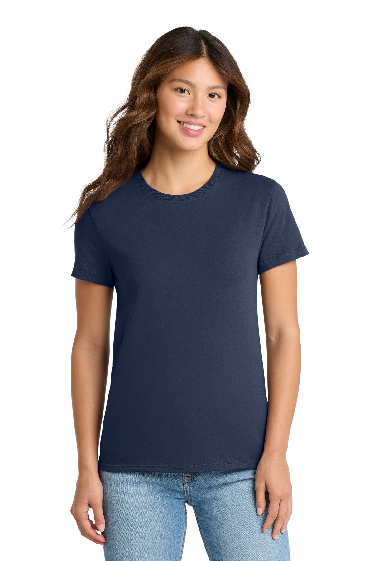 Port & Co Women's Essential Tee. LPC61 - Navy - front