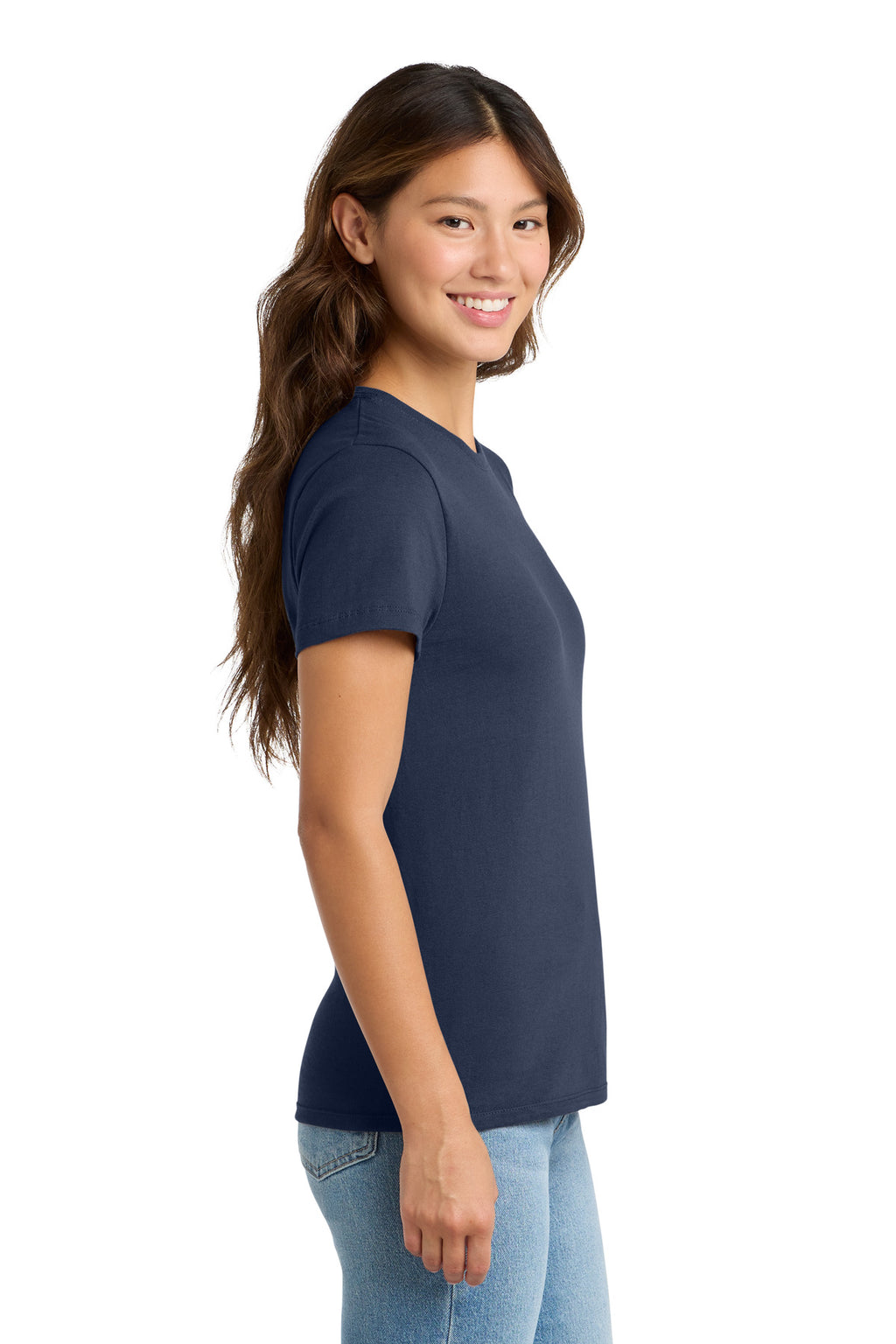 Port & Co Women's Essential Tee. LPC61 - Navy - side