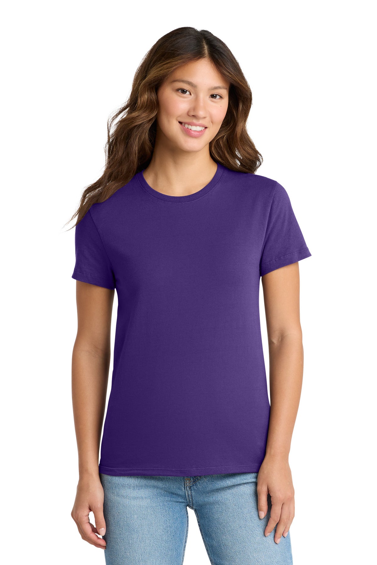 Port & Co Women's Essential Tee. LPC61 - Purple - front