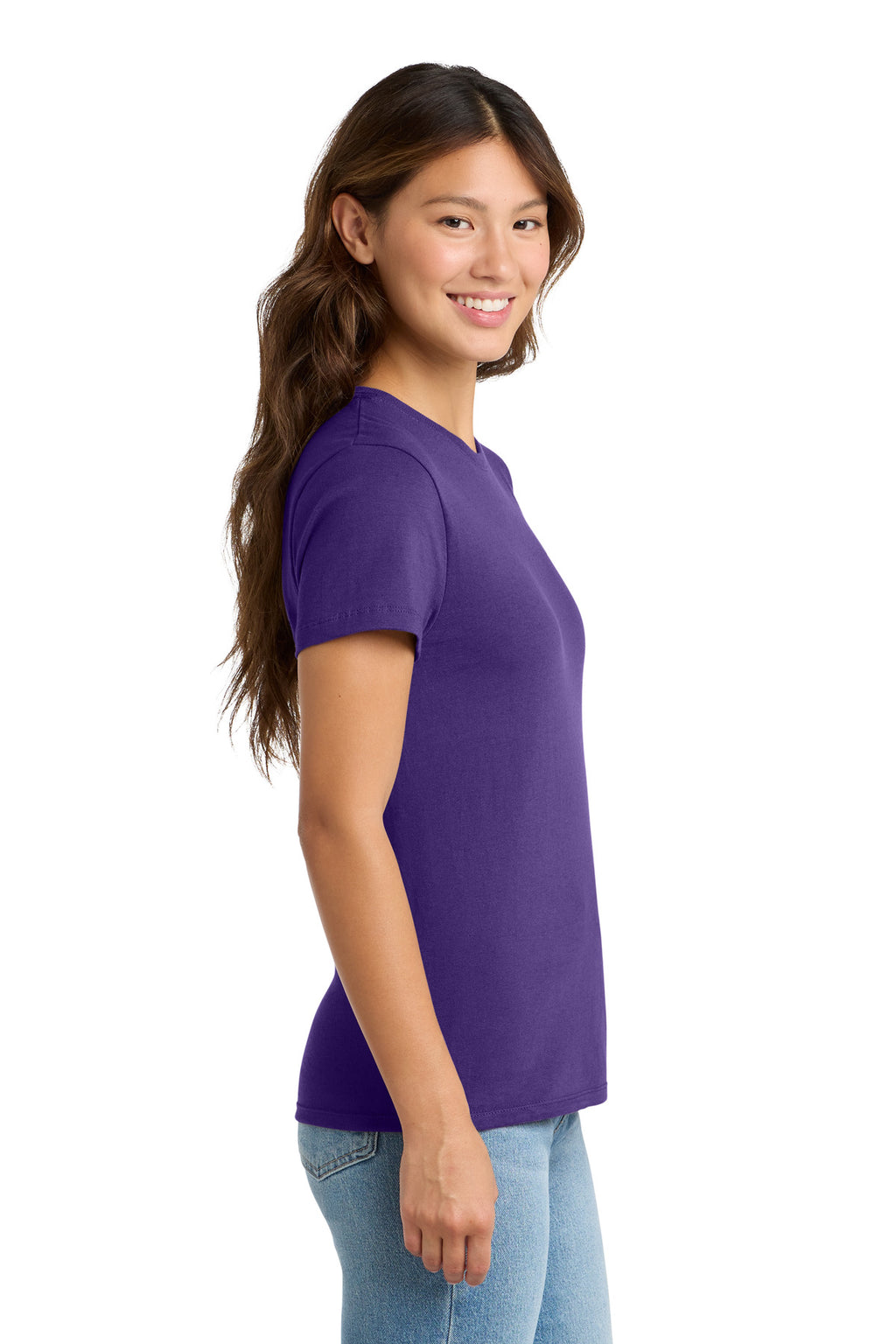 Port & Co Women's Essential Tee. LPC61 - Purple - side