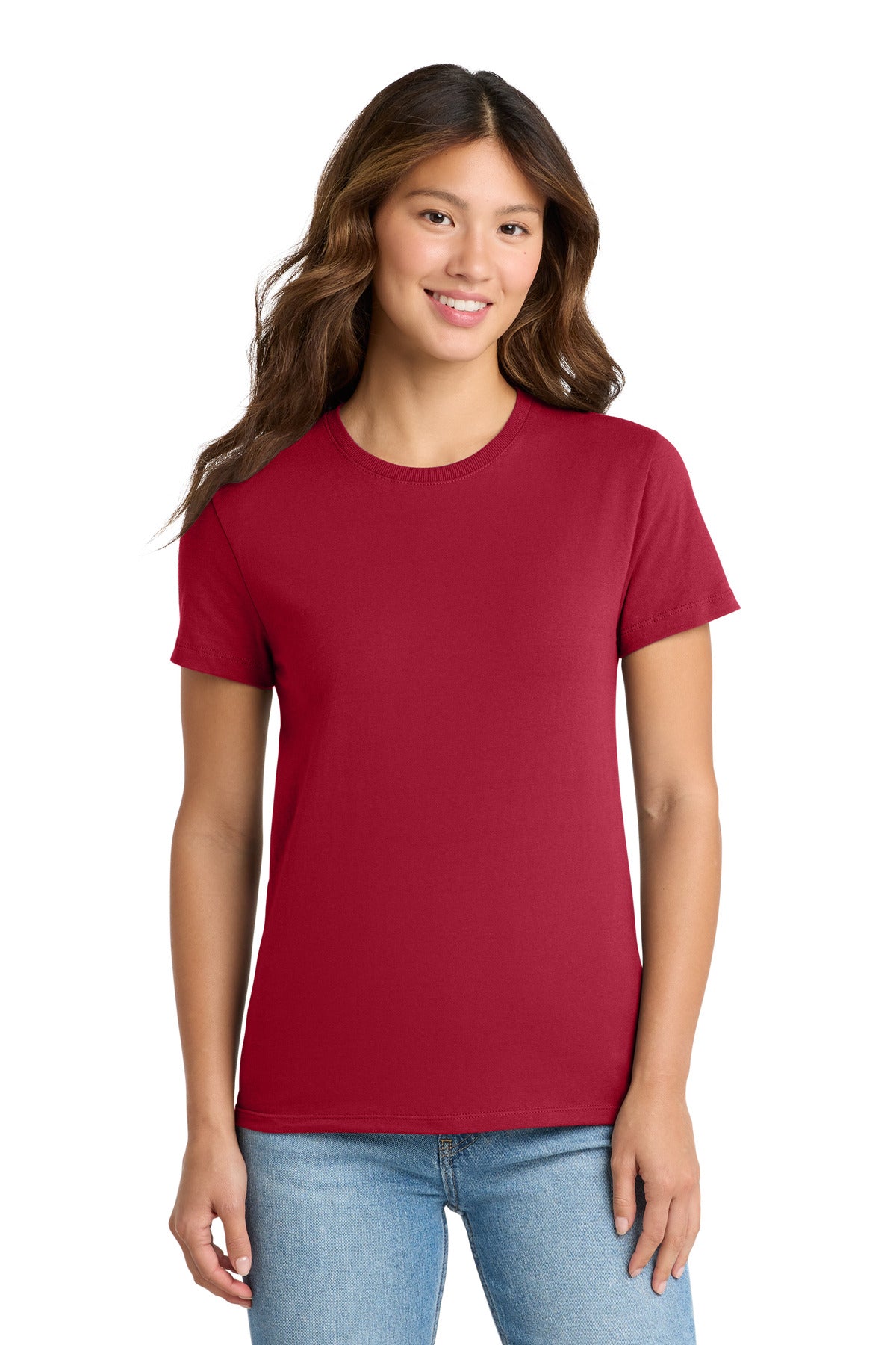 Port & Co Women's Essential Tee. LPC61 - Red - front