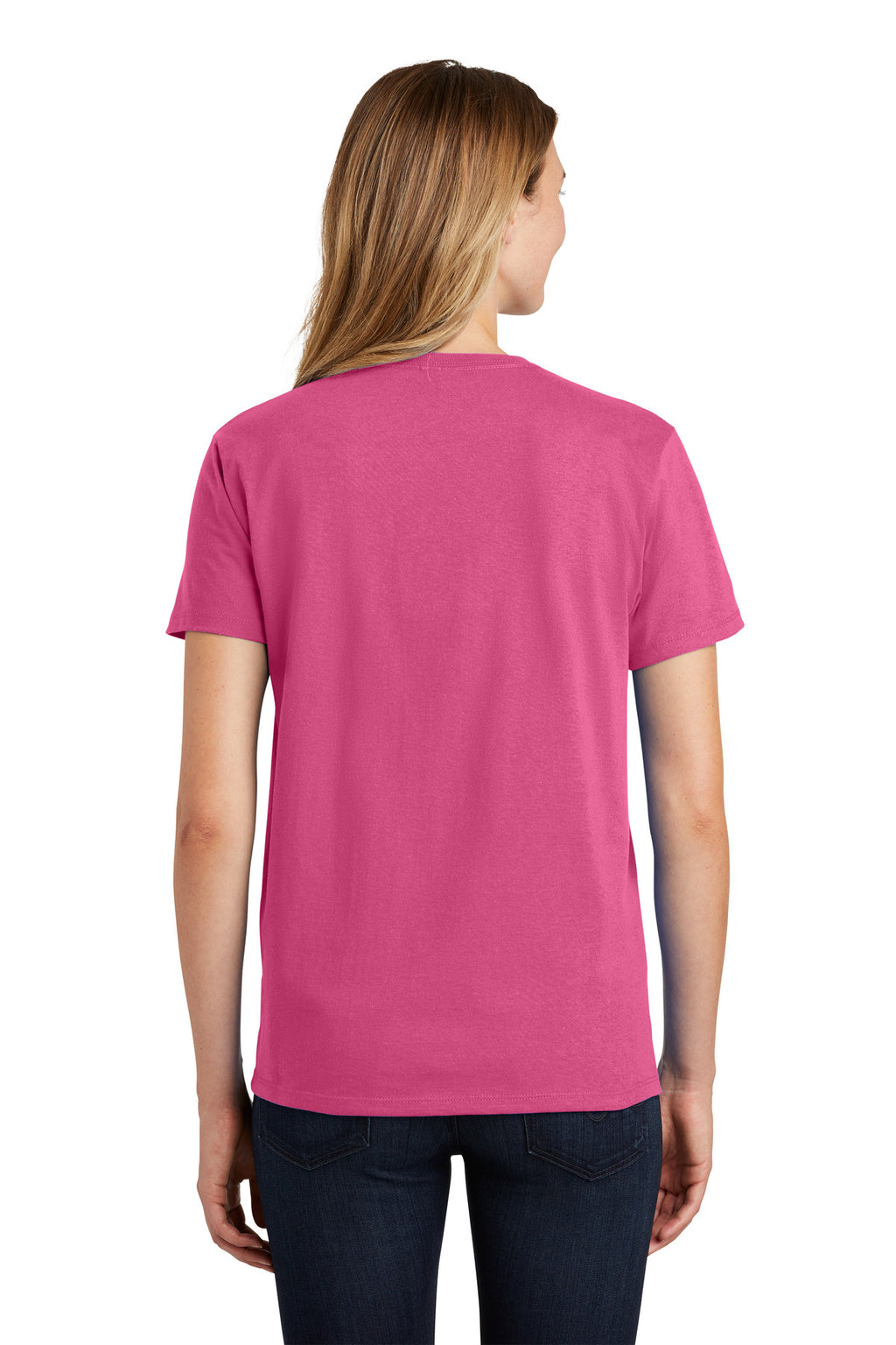 Port & Co Women's Essential Tee. LPC61 - Sangria - back