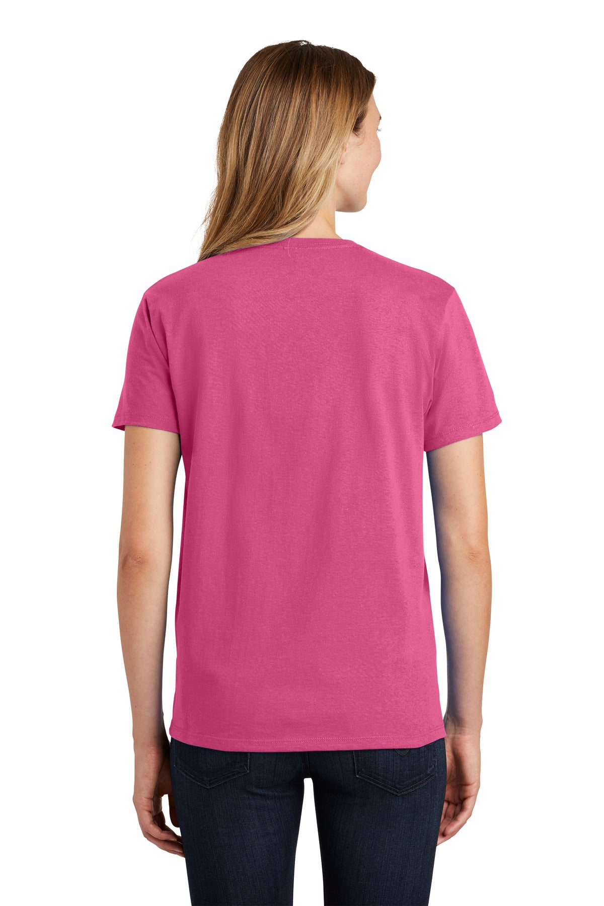 Port & Co Women's Essential Tee. LPC61 - Sangria - back