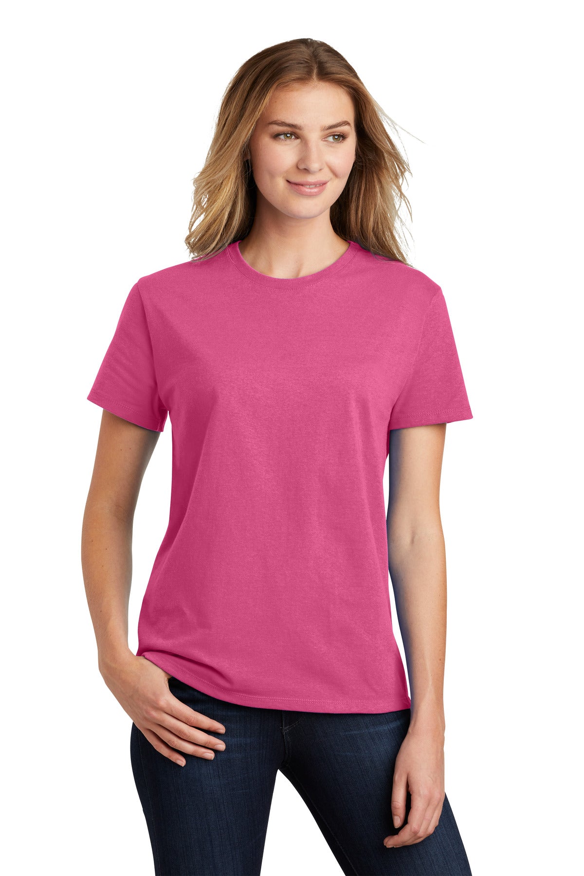Port & Co Women's Essential Tee. LPC61 - Sangria - front