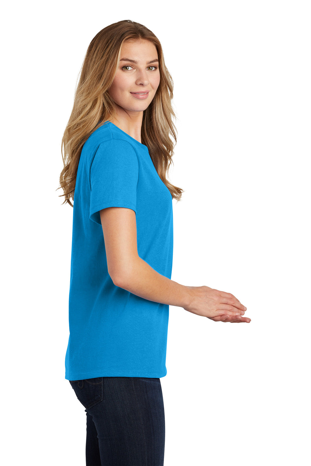 Port & Co Women's Essential Tee. LPC61 - Sapphire - side