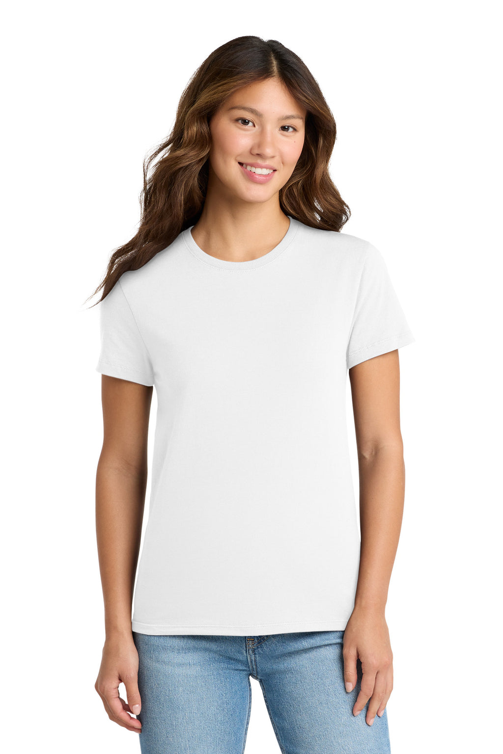 Port & Co Women's Essential Tee. LPC61 - White - front