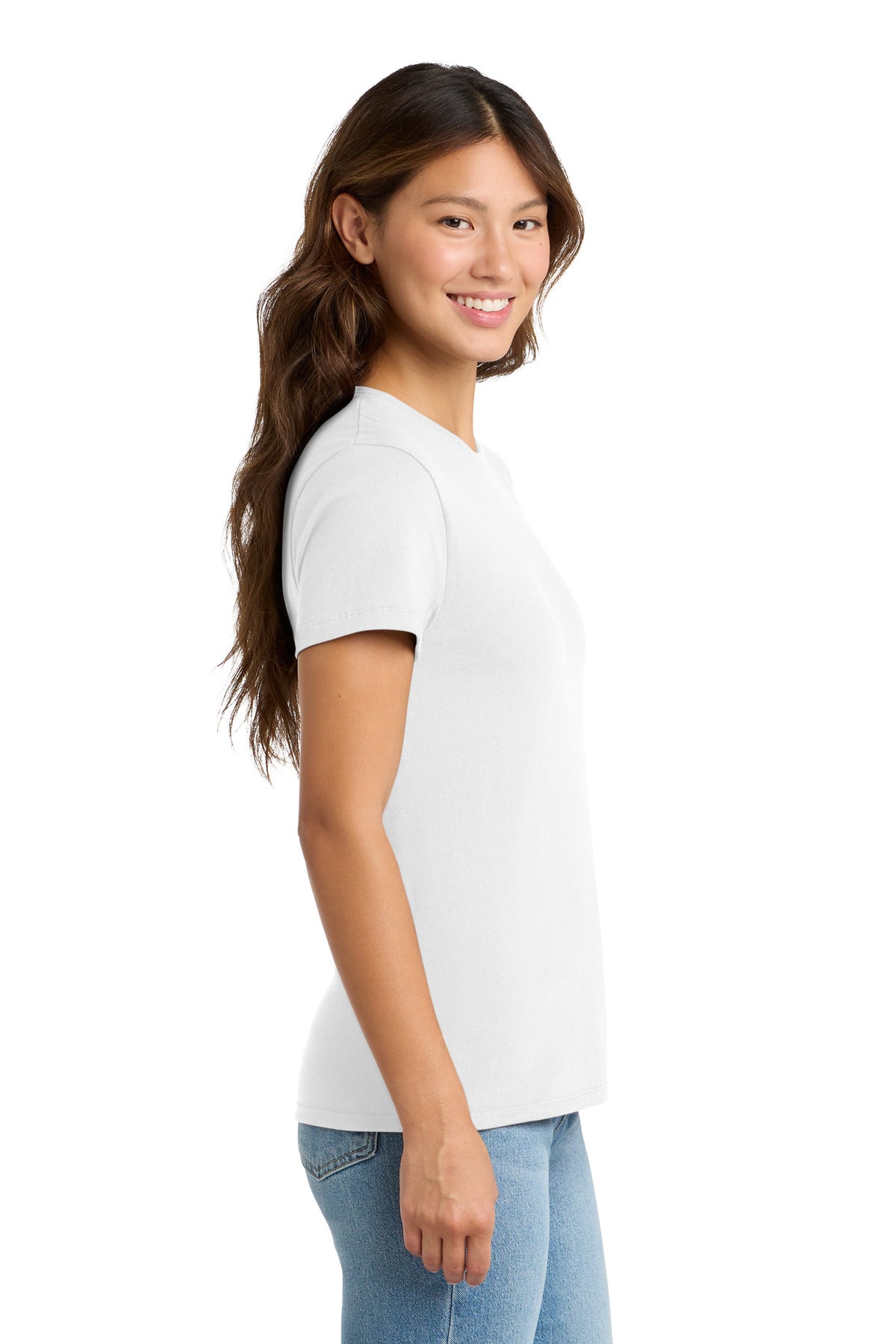 Port & Co Women's Essential Tee. LPC61 - White - side