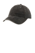 Port Authority Women's Garment-Washed Cap. LPWU - Black - front