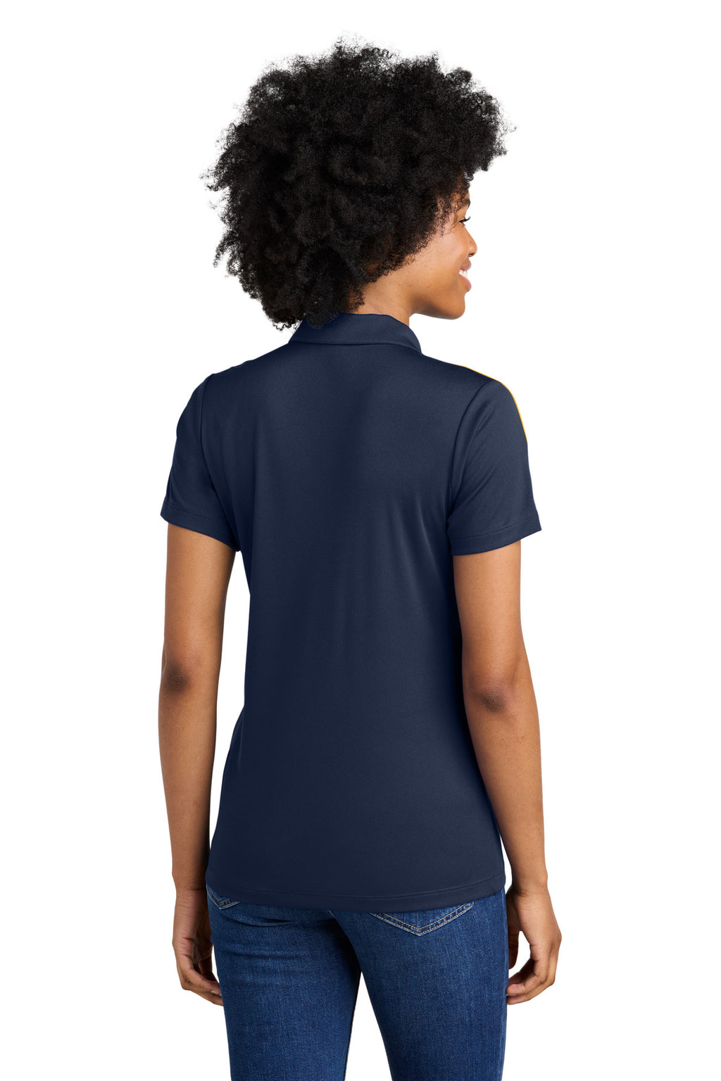 Sport-Tek Women's Competitor United Polo LST104 - True Navy/ Gold - back
