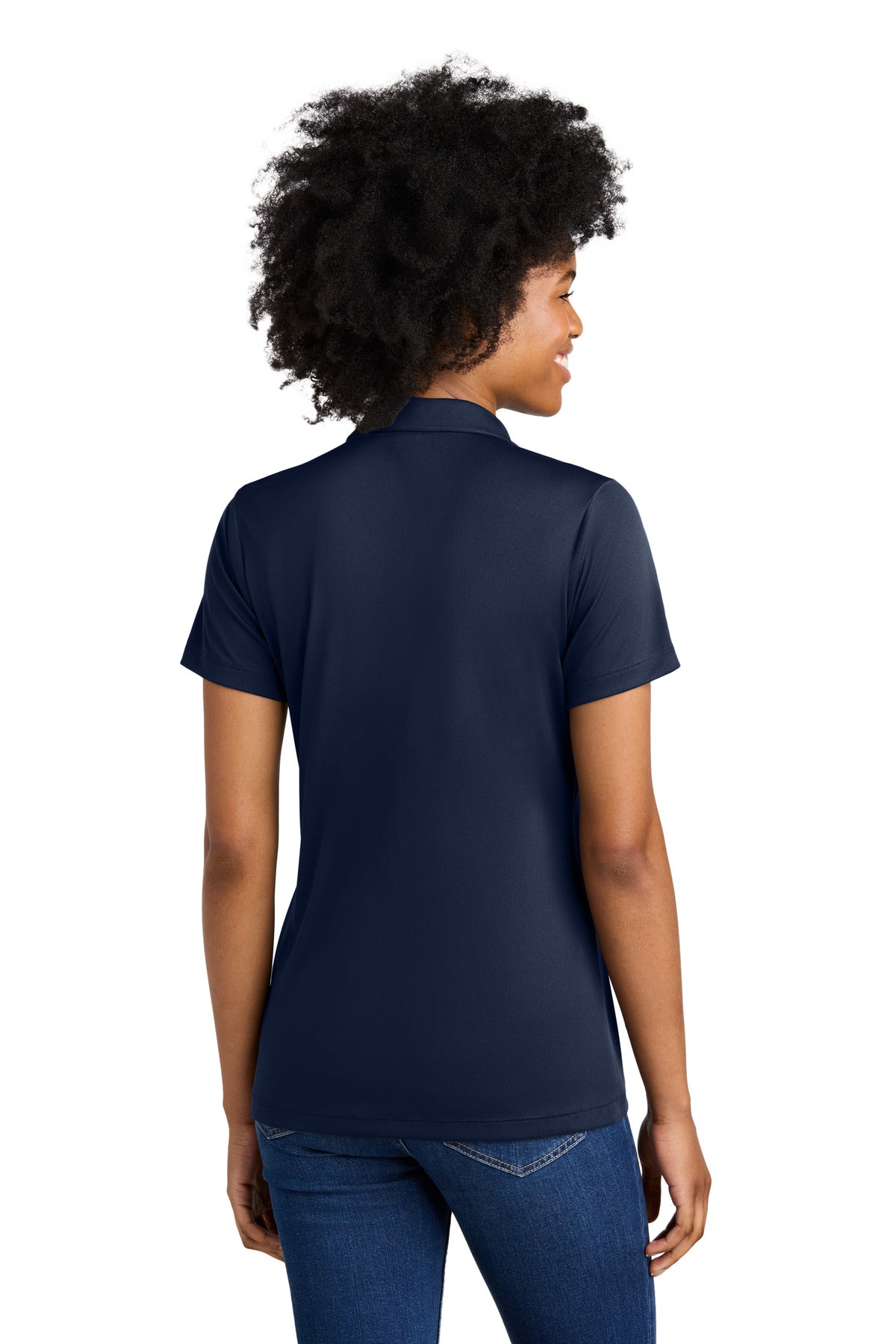 Sport-Tek Women's Competitor United Polo LST104 - True Navy/ White - back