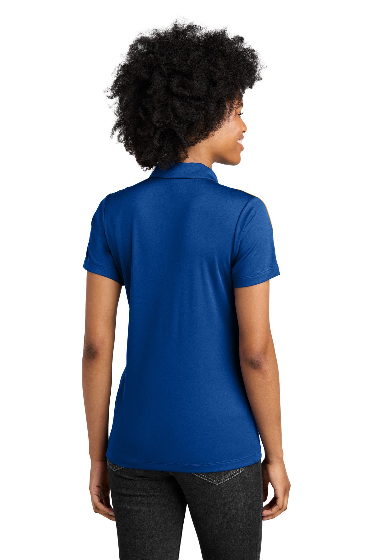 Sport-Tek Women's Competitor United Polo LST104 - True Royal/ Gold - back