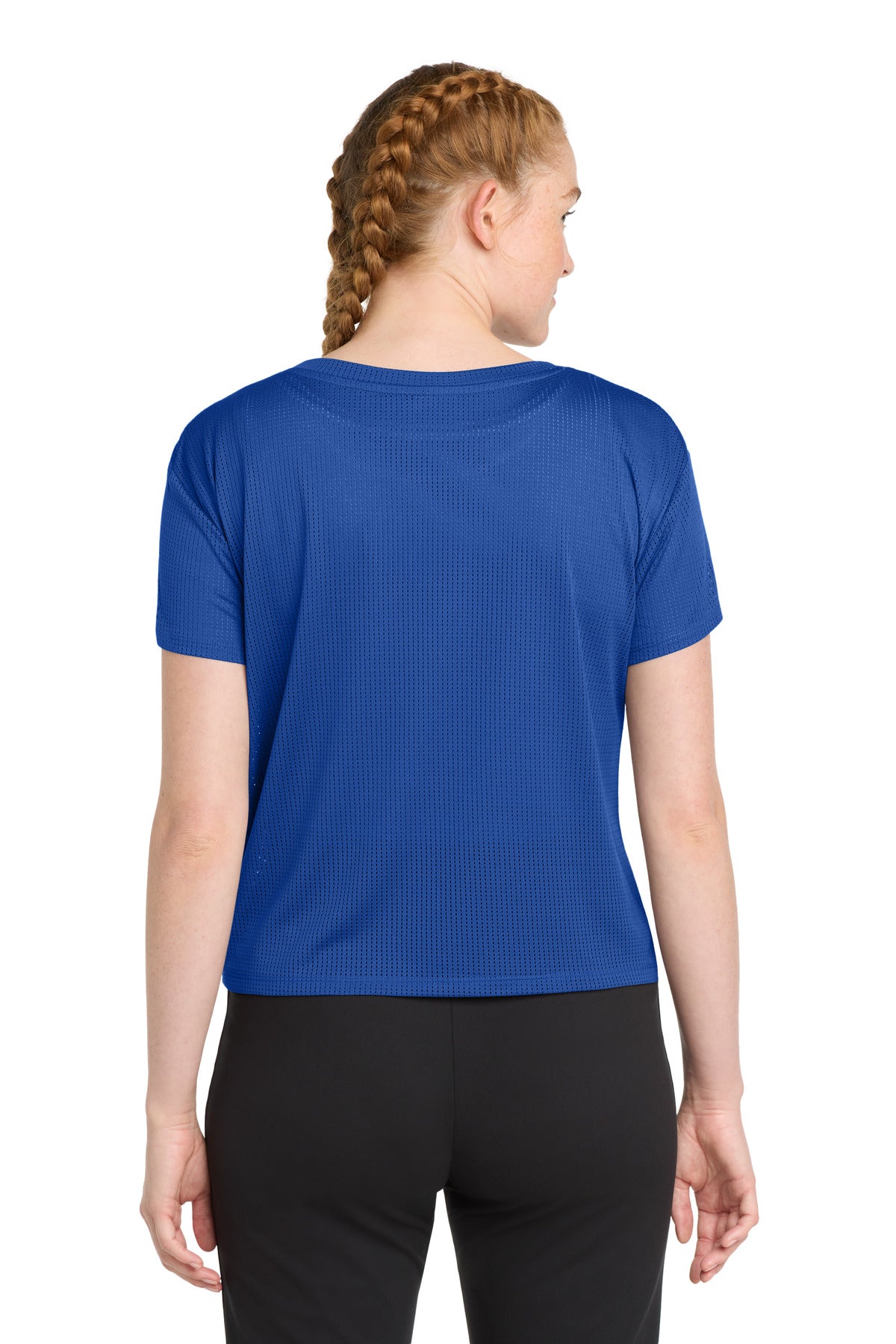 Sport-Tek Women's PosiCharge Draft Crop Tee. LST411 - True Royal - back