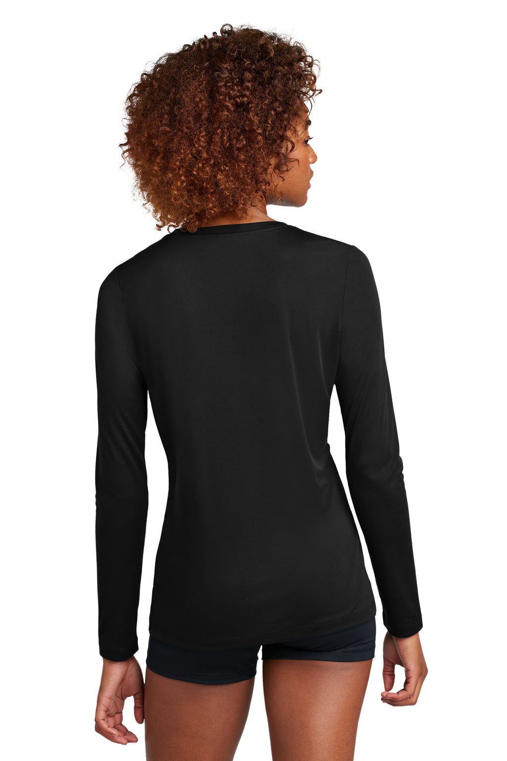 Sport-Tek Women's Posi-UV Pro Long Sleeve LST420LS - Black - back