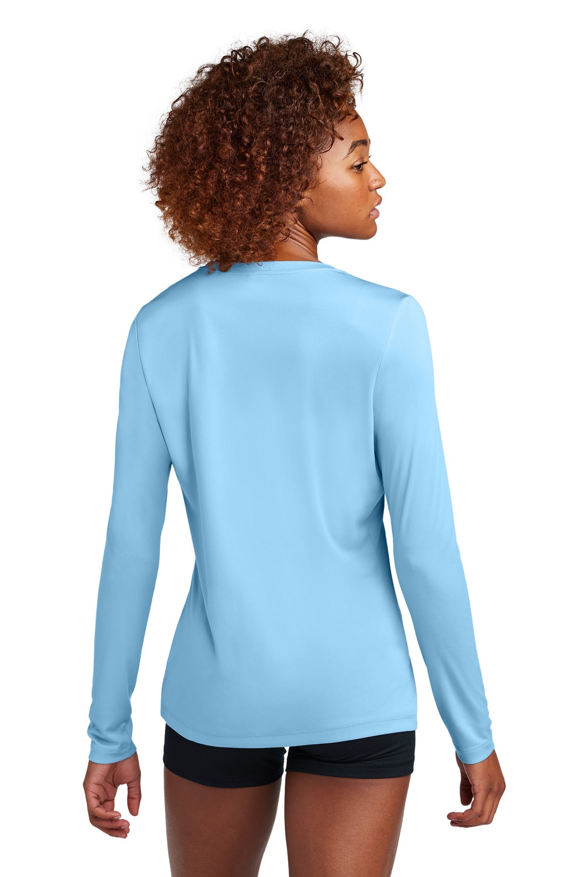 Sport-Tek Women's Posi-UV Pro Long Sleeve LST420LS - Light Blue - back
