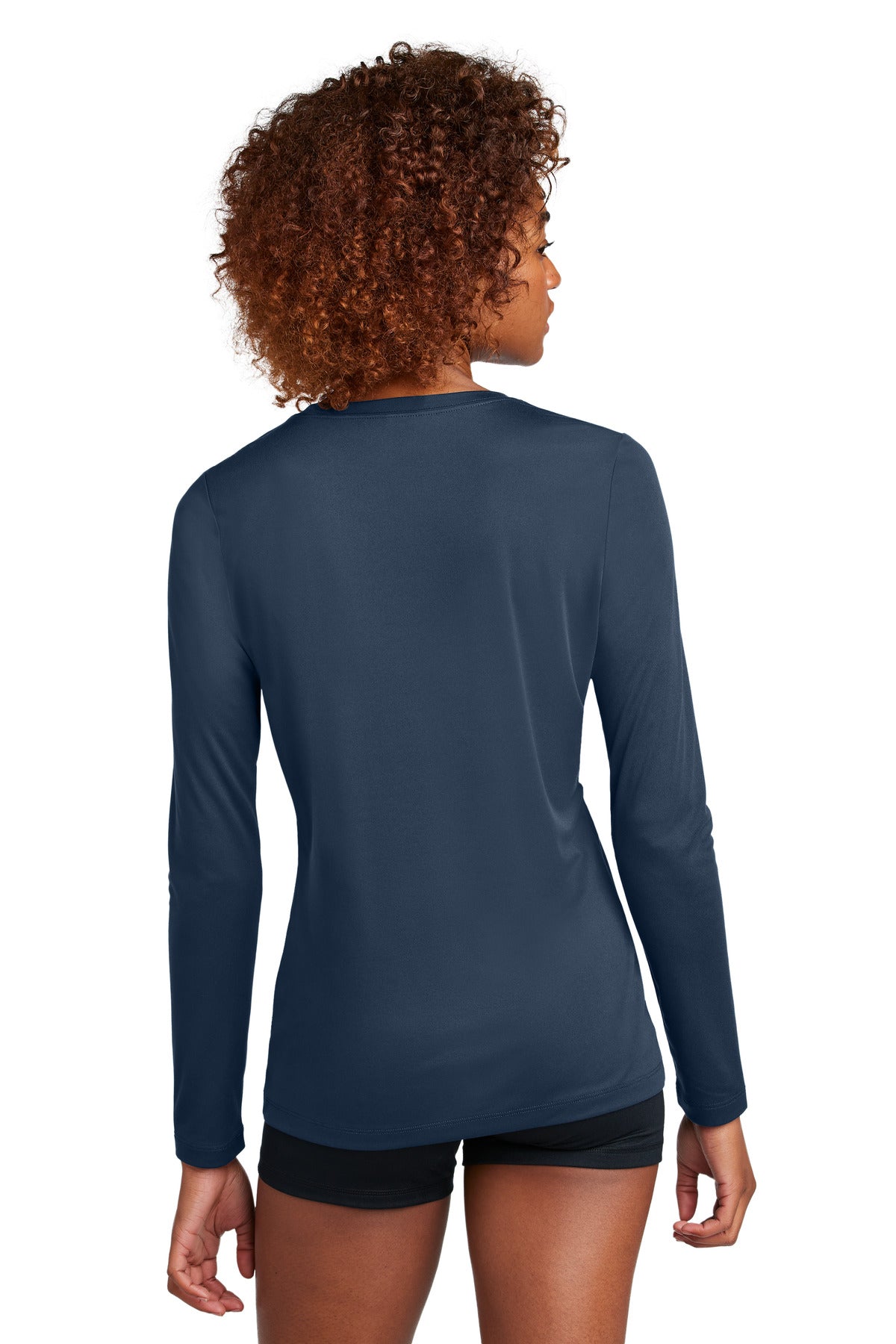 Sport-Tek Women's Posi-UV Pro Long Sleeve LST420LS - True Navy - back