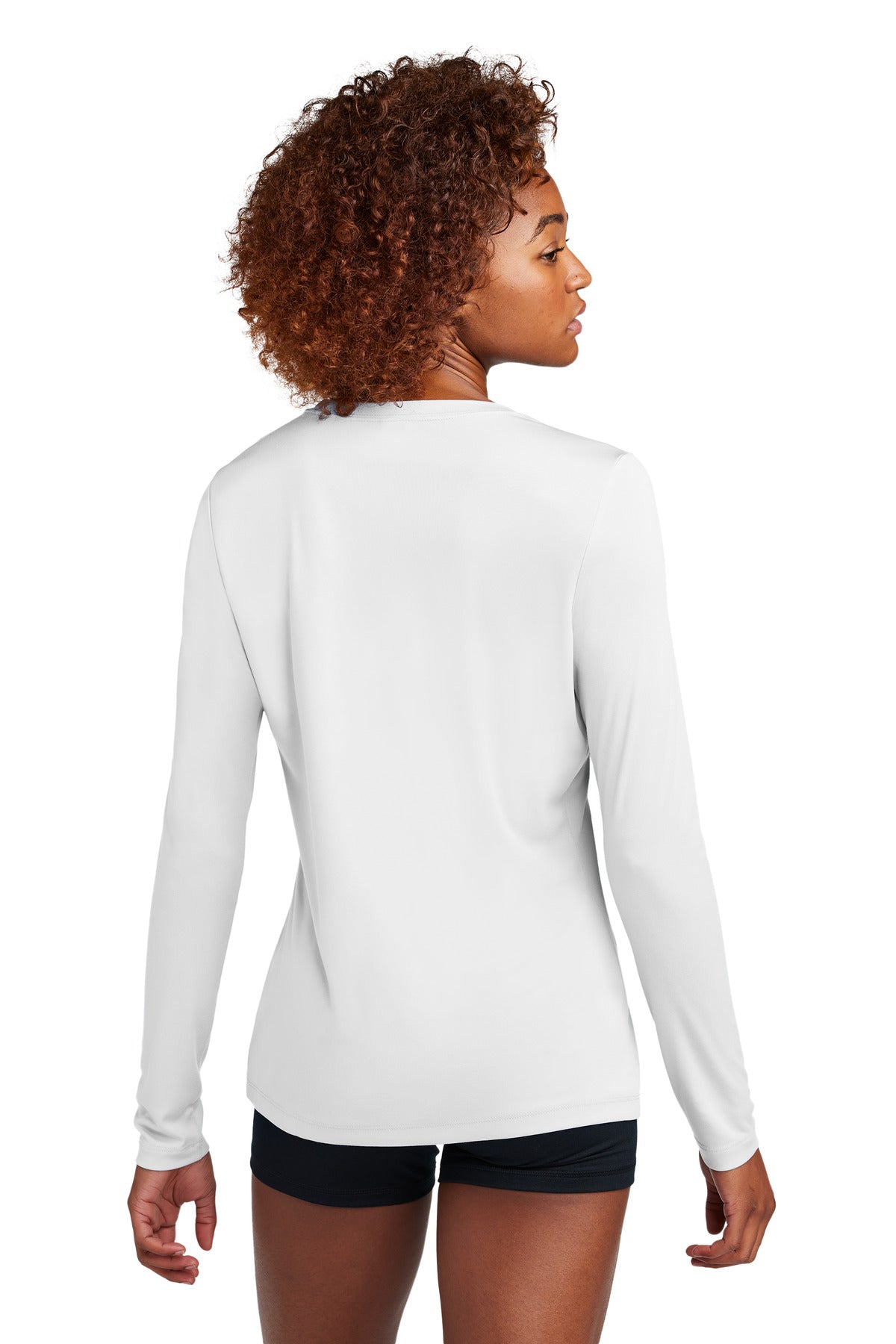 Sport-Tek Women's Posi-UV Pro Long Sleeve LST420LS - White - back