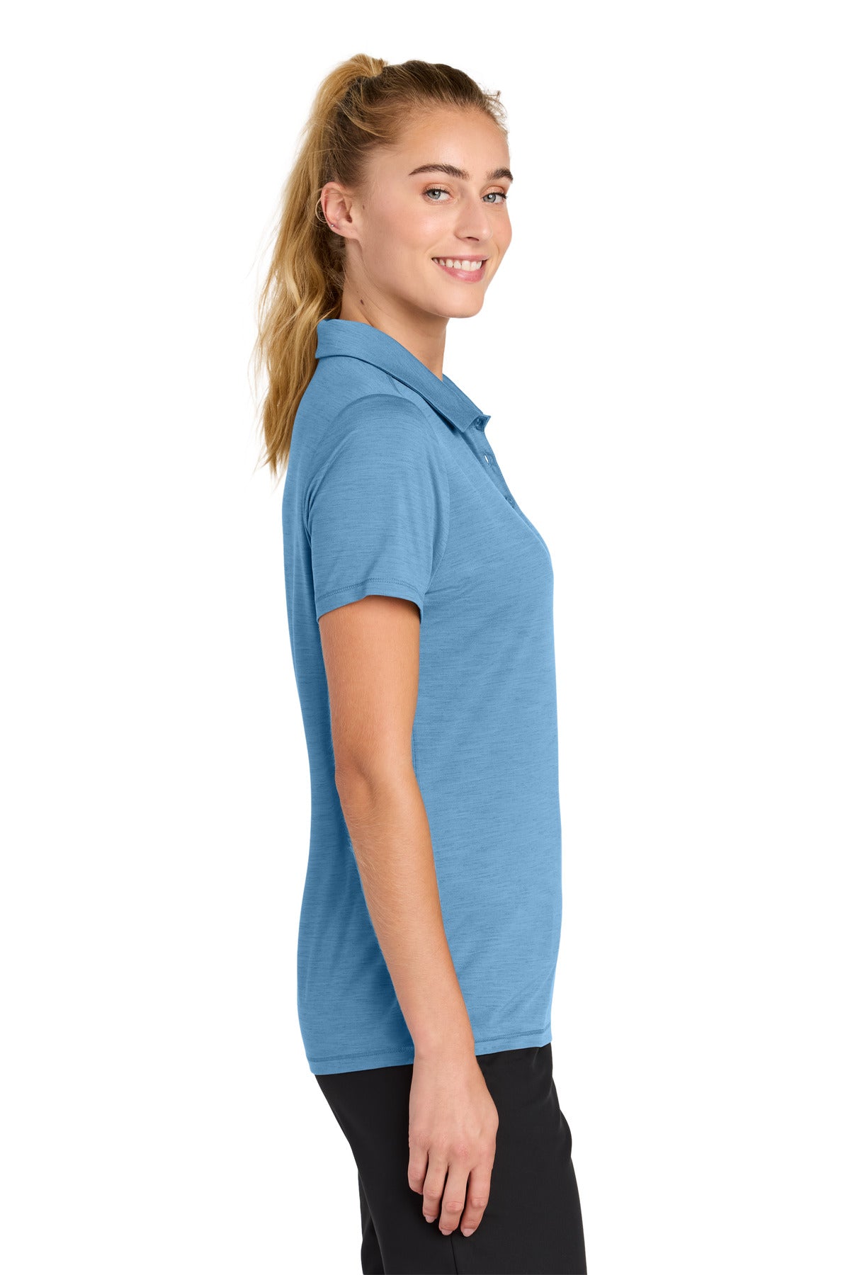 Sport-Tek Women's Versa Polo LST490 - Carolina Blue - side
