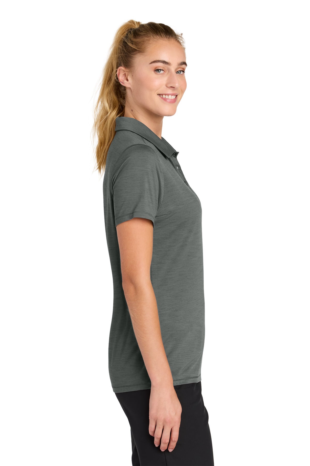 Sport-Tek Women's Versa Polo LST490 - Shadow Grey - side