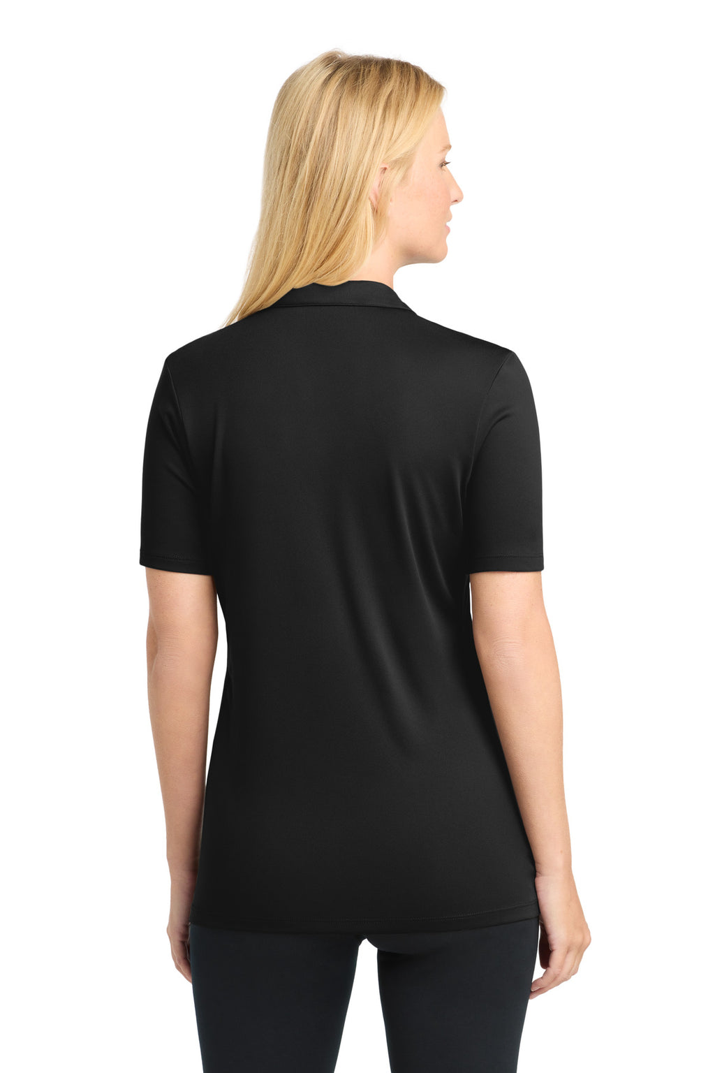 Sport-Tek Women's Posi-UV Pro Polo. LST520 - Black - back