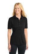 Sport-Tek Women's Posi-UV Pro Polo. LST520 - Black - front