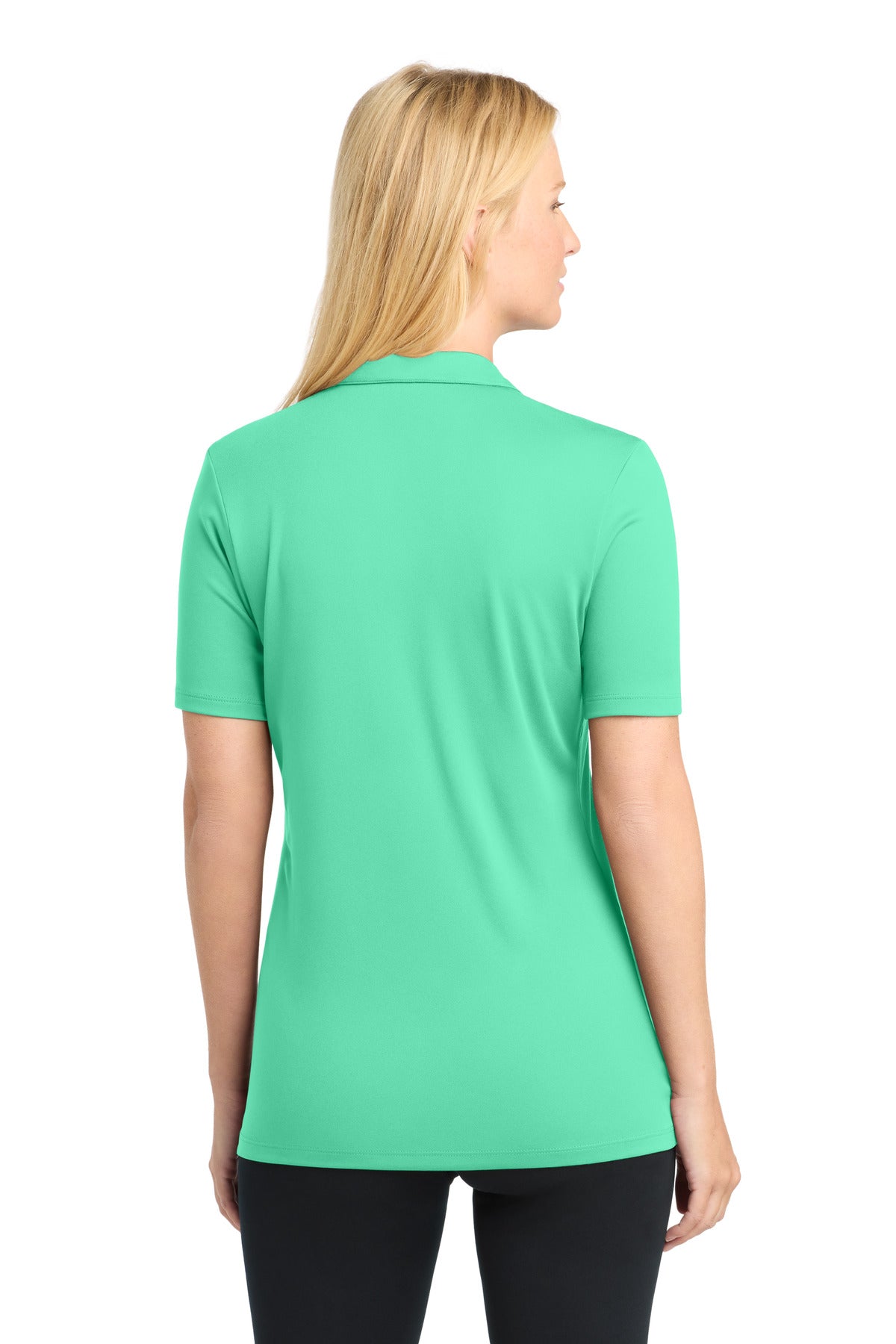Sport-Tek Women's Posi-UV Pro Polo. LST520 - Bright Seafoam - back