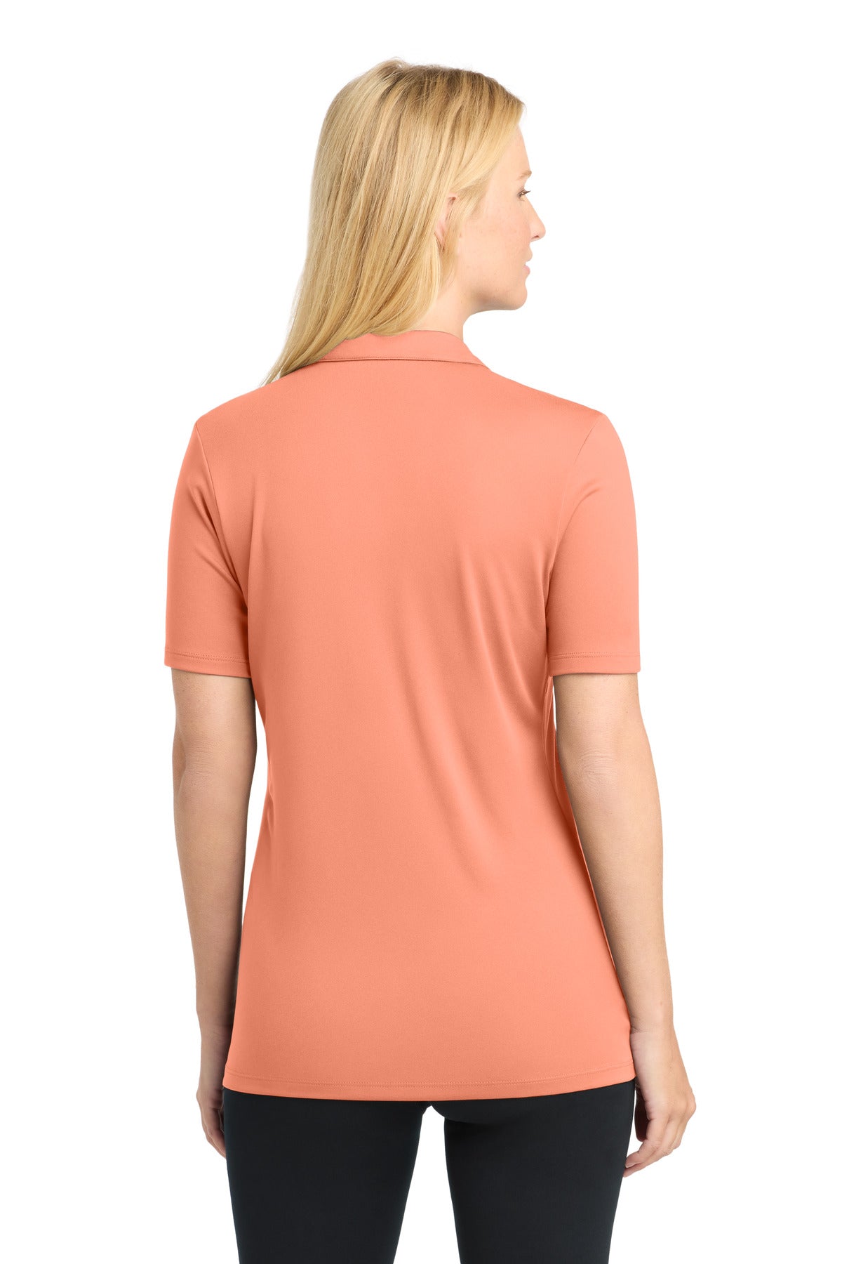 Sport-Tek Women's Posi-UV Pro Polo. LST520 - Soft Coral - back