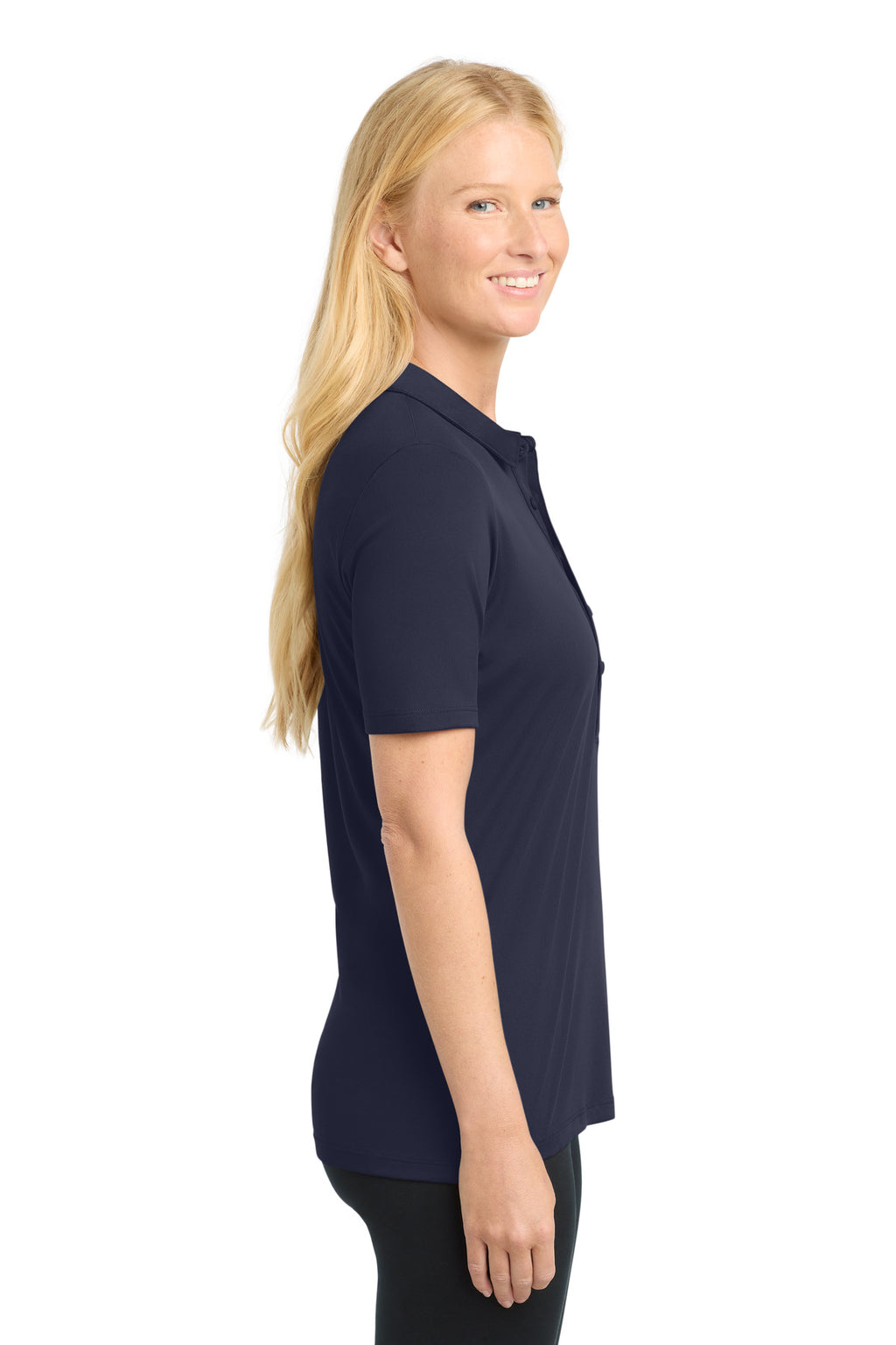 Sport-Tek Women's Posi-UV Pro Polo. LST520 - True Navy - side