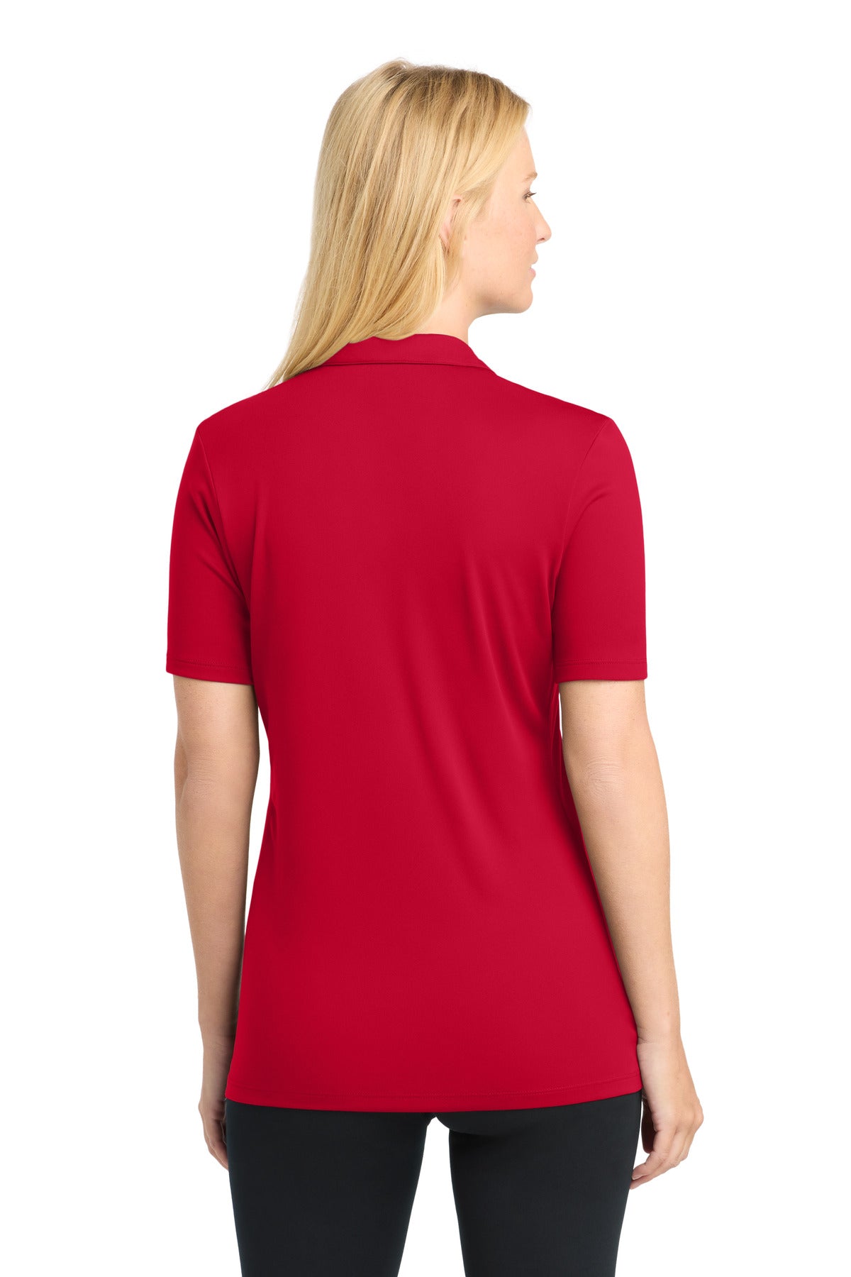 Sport-Tek Women's Posi-UV Pro Polo. LST520 - True Red - back