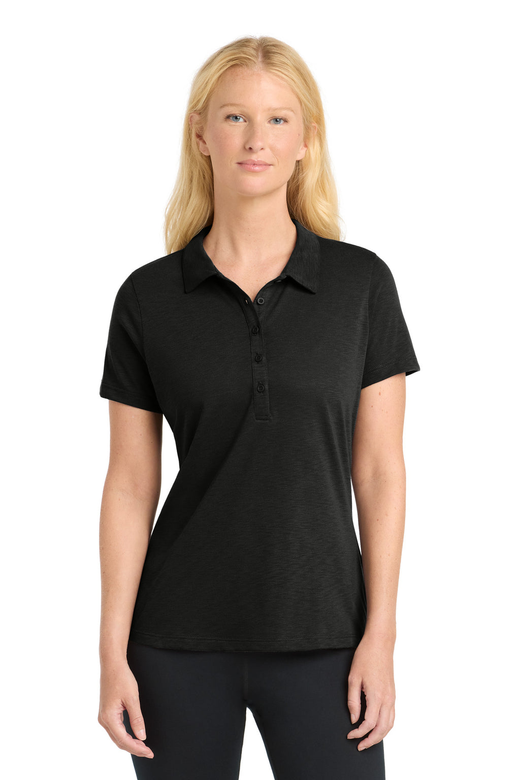Sport-Tek Women's PosiCharge Strive Polo. LST530 - Black - front