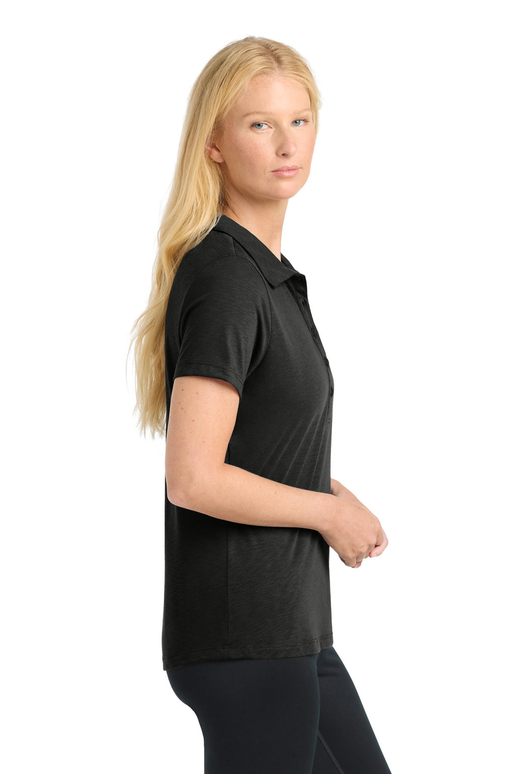 Sport-Tek Women's PosiCharge Strive Polo. LST530 - Black - side
