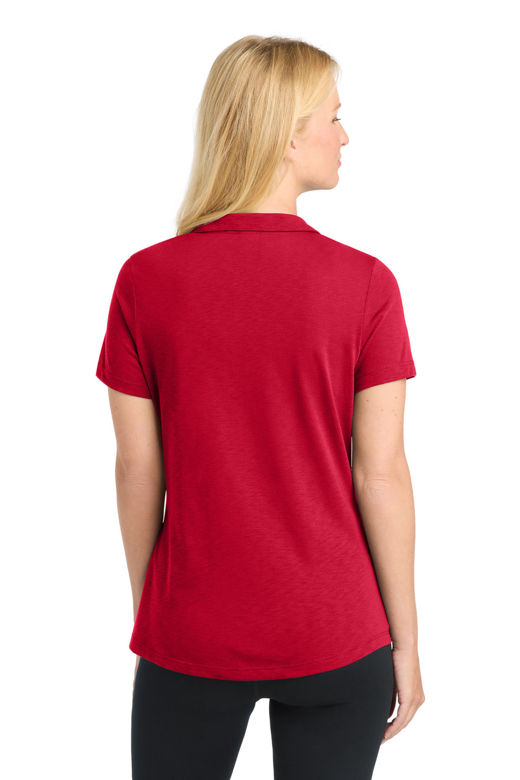 Sport-Tek Women's PosiCharge Strive Polo. LST530 - Deep Red - back