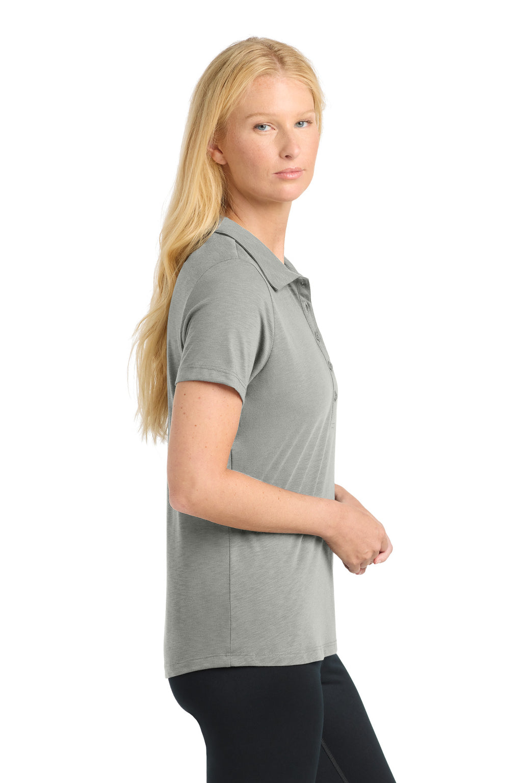 Sport-Tek Women's PosiCharge Strive Polo. LST530 - Silver - side