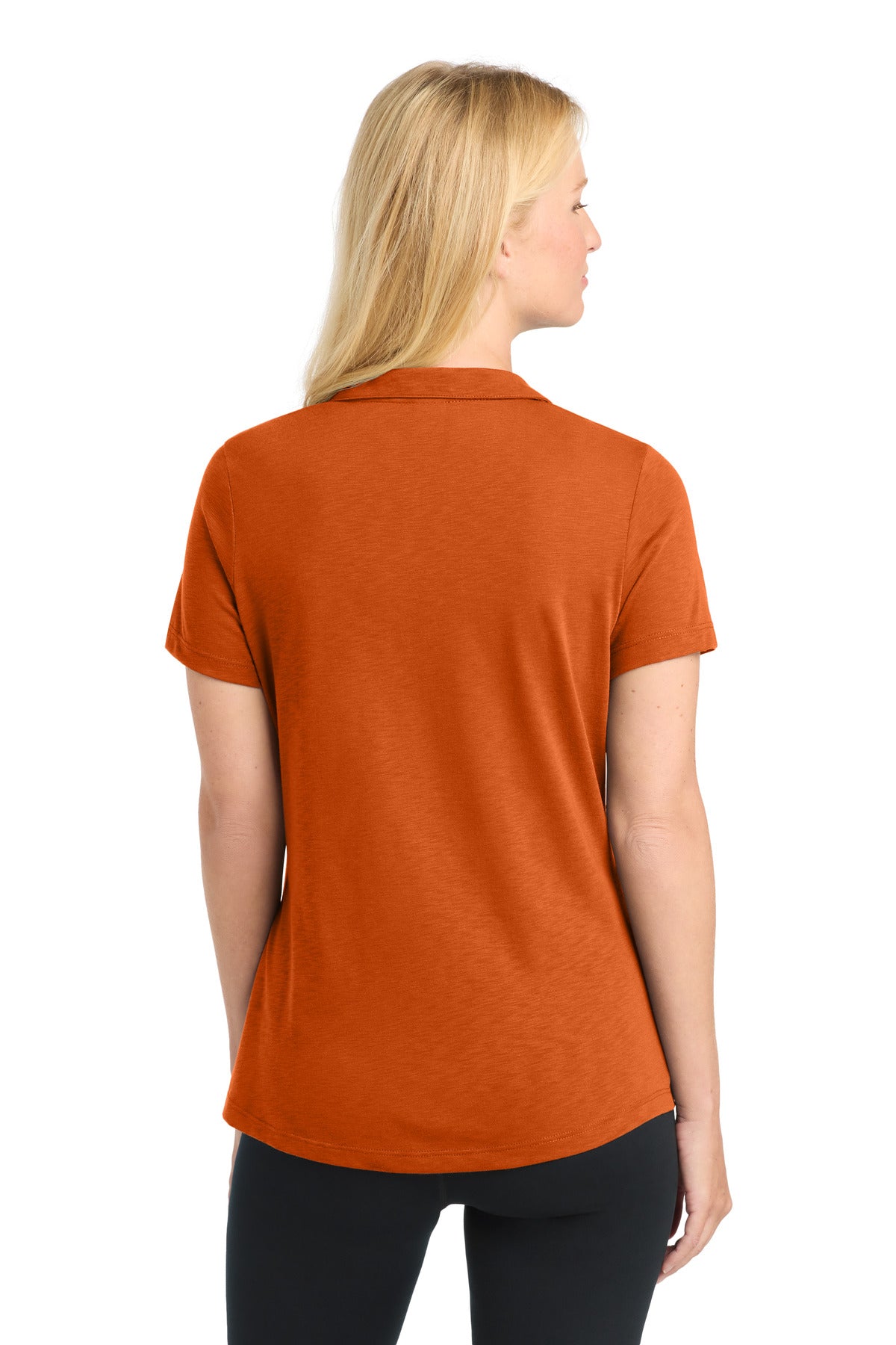 Sport-Tek Women's PosiCharge Strive Polo. LST530 - Texas Orange - back