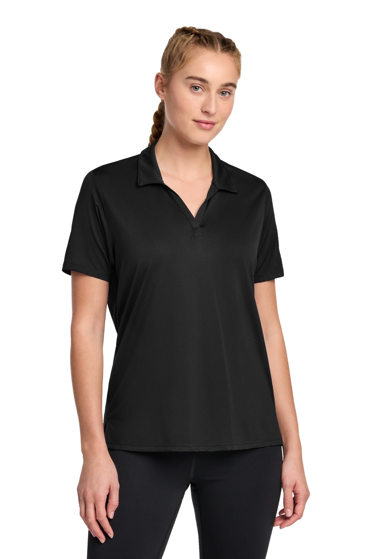 Sport-Tek Women's Sideline Polo LST535 - Black - front