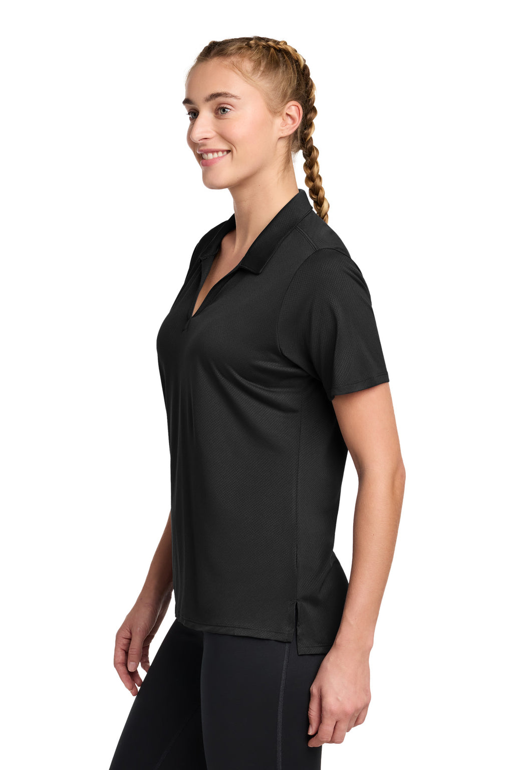 Sport-Tek Women's Sideline Polo LST535 - Black - side