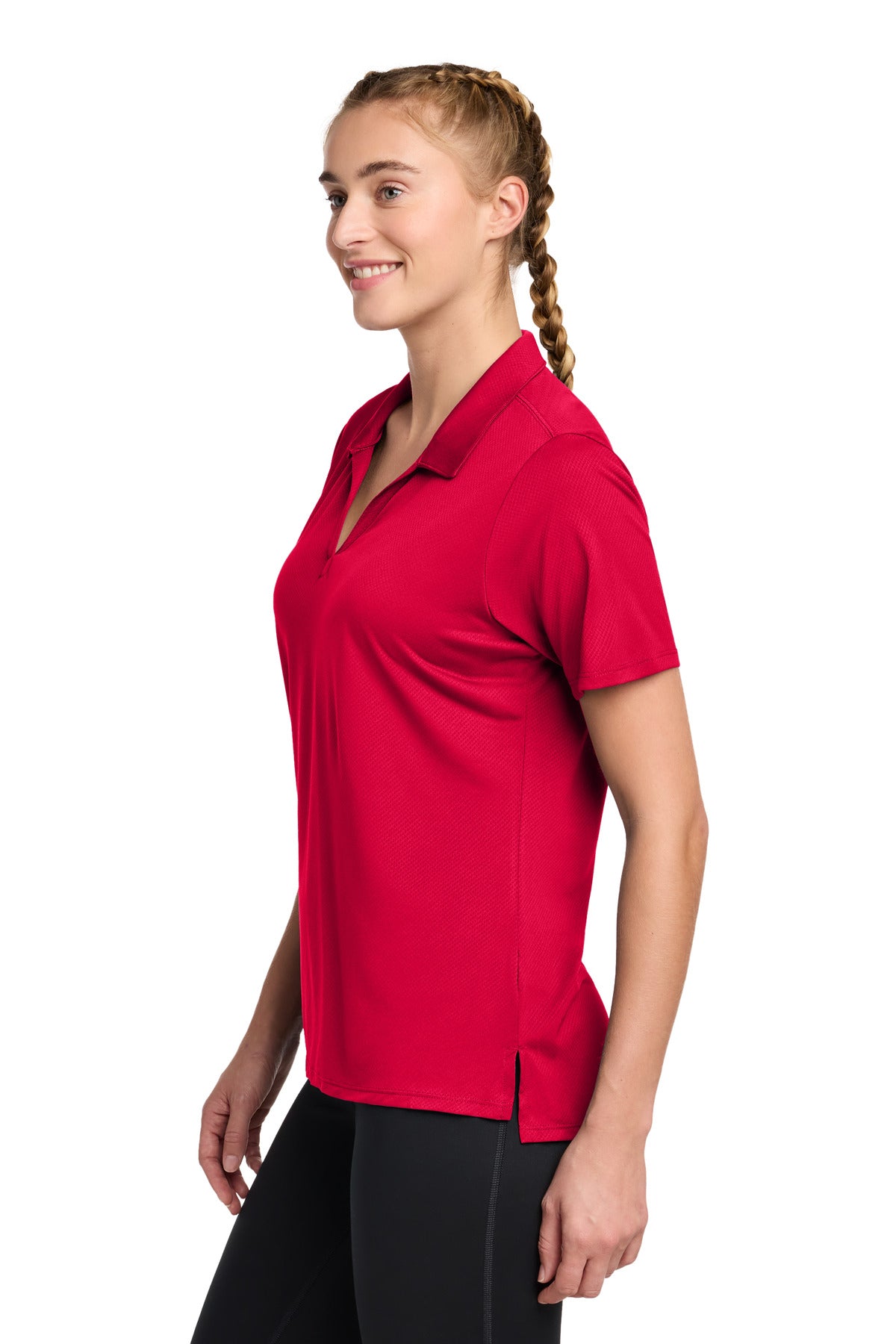 Sport-Tek Women's Sideline Polo LST535 - Deep Red - side