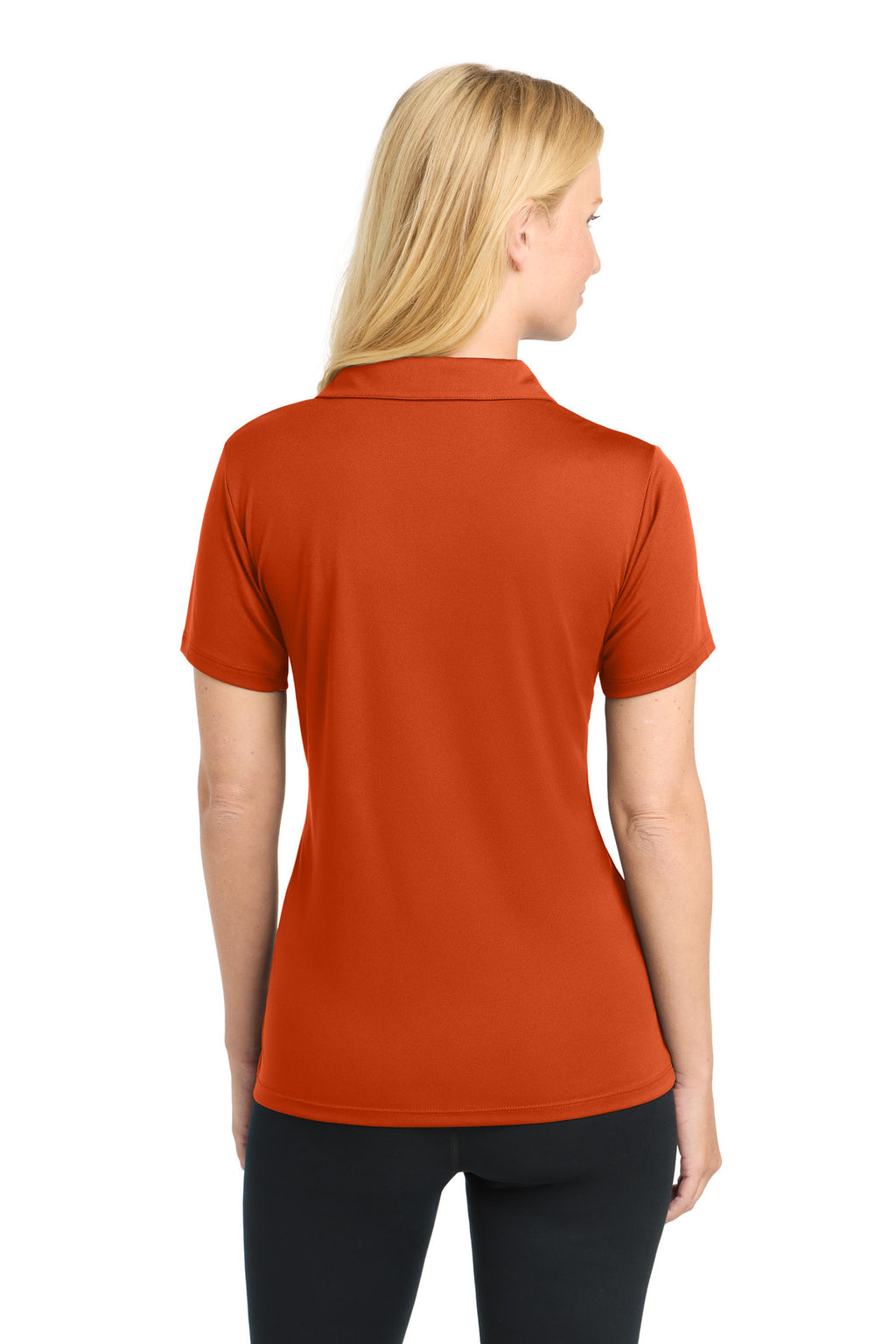 Sport-Tek Women's PosiCharge Competitor Polo. LST550 - Deep Orange - back