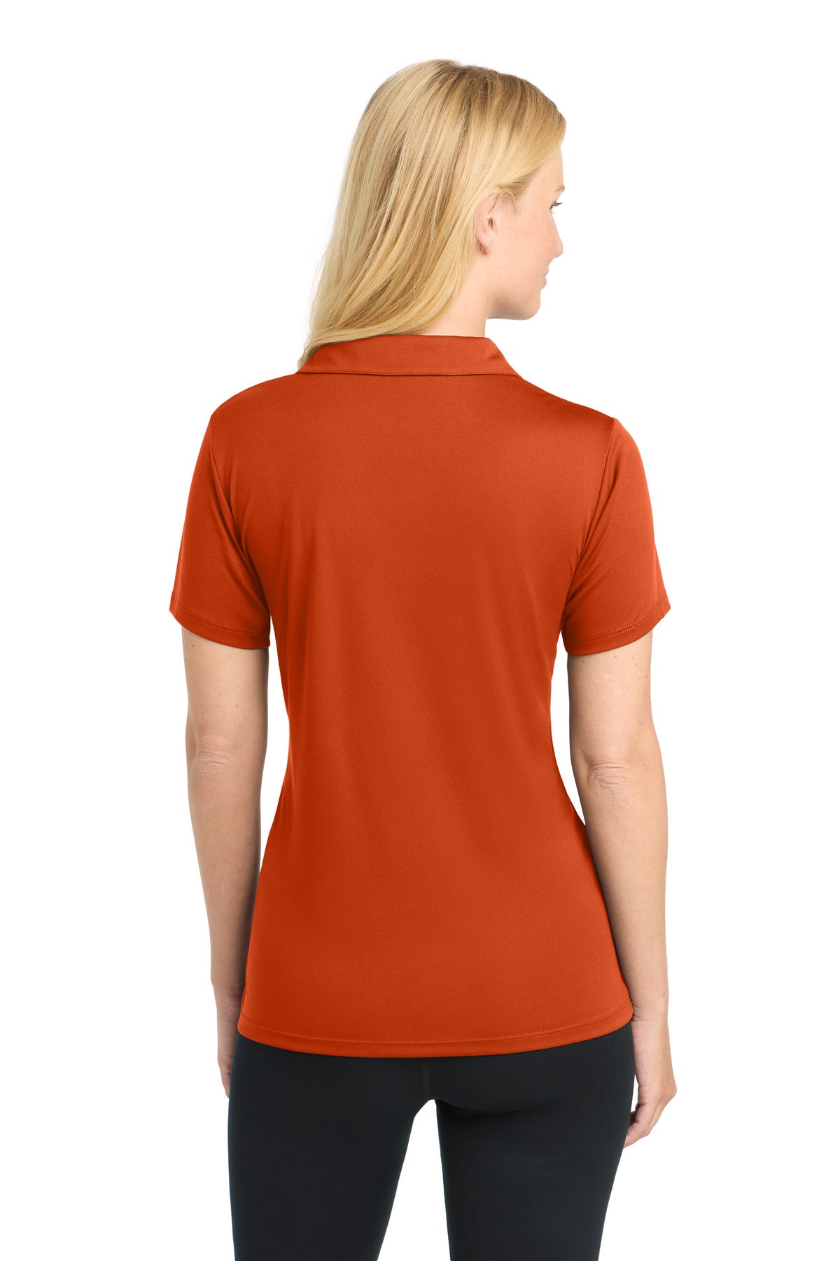 Sport-Tek Women's PosiCharge Competitor Polo. LST550 - Deep Orange - back