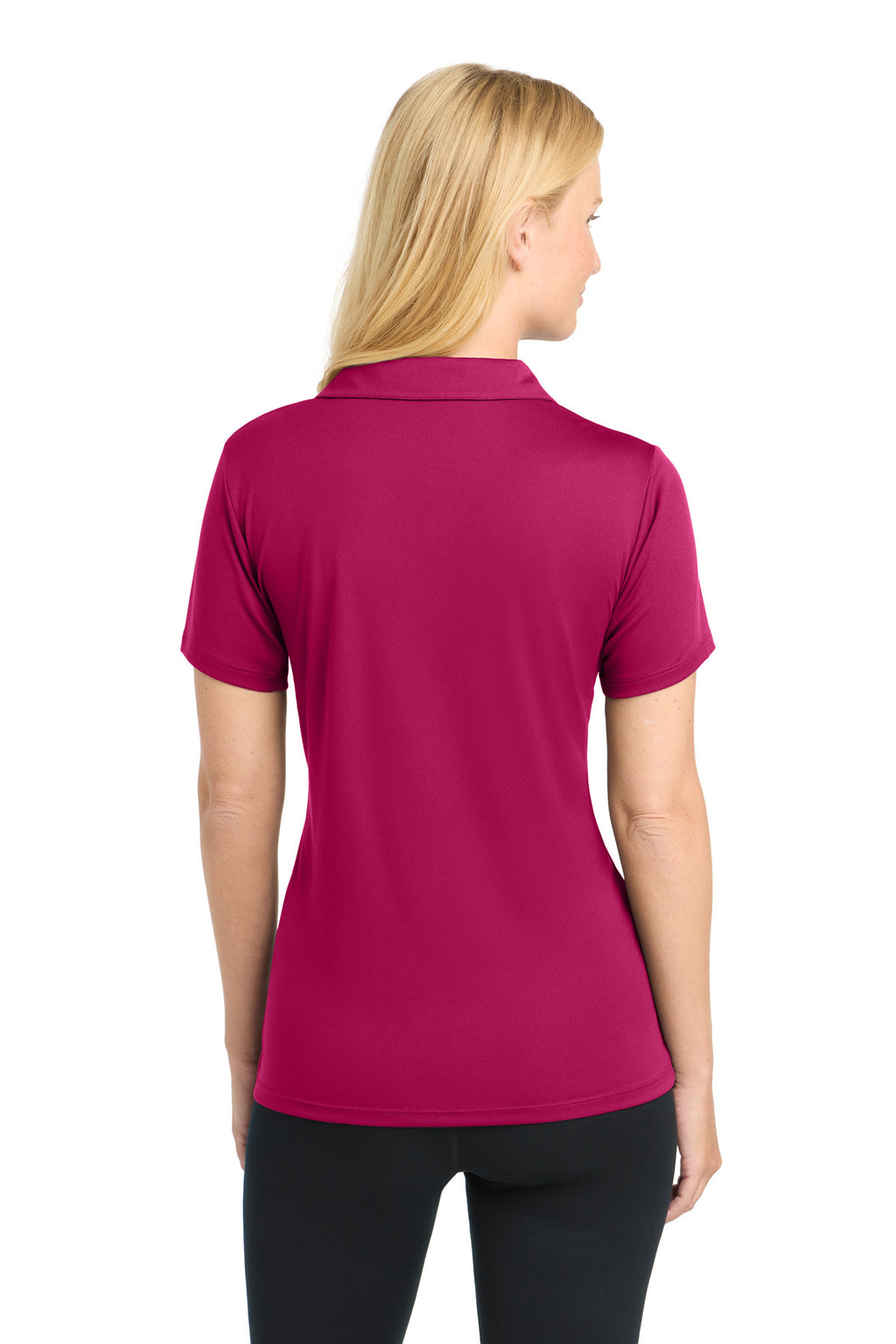 Sport-Tek Women's PosiCharge Competitor Polo. LST550 - Pink Raspberry - back