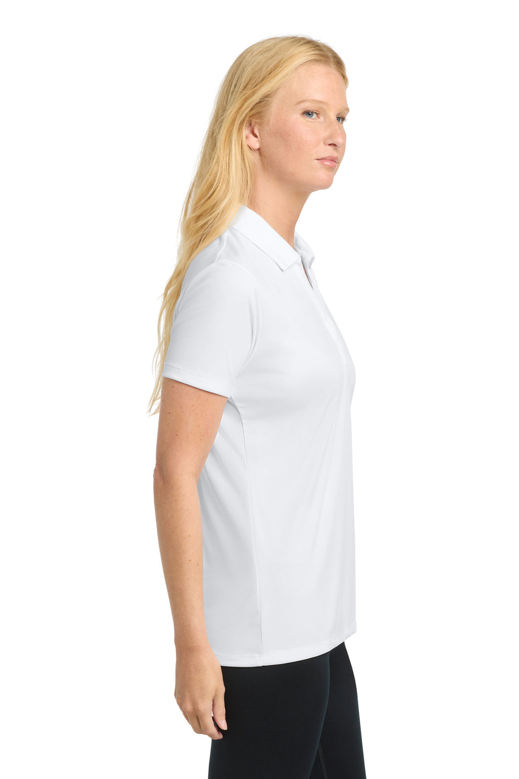 Sport-Tek Women's PosiCharge Competitor Polo. LST550 - White - side